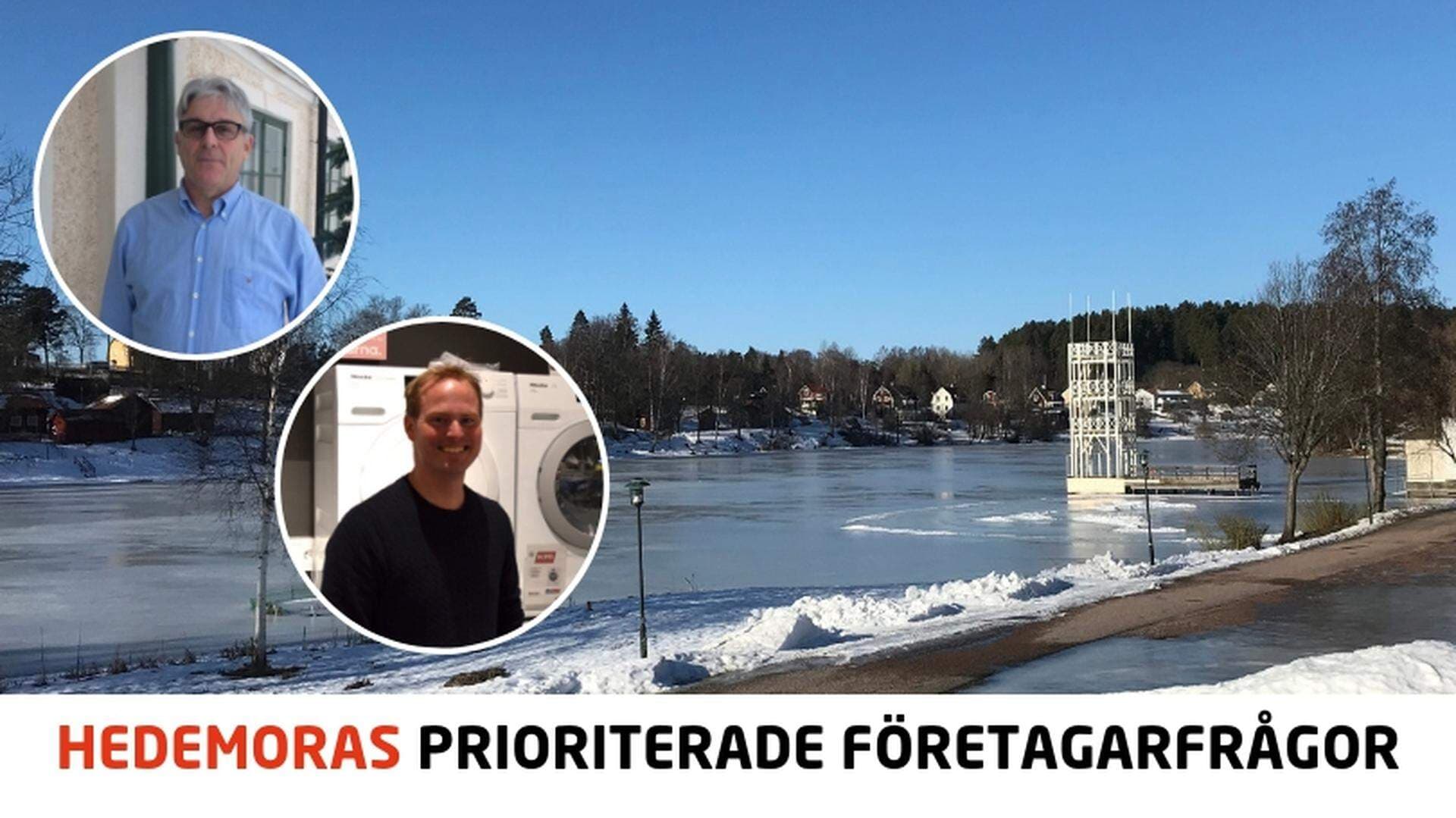 Daniel Erlandsson, Din Elonbutik och Ola Gilén, kommunalråd i Hedemora