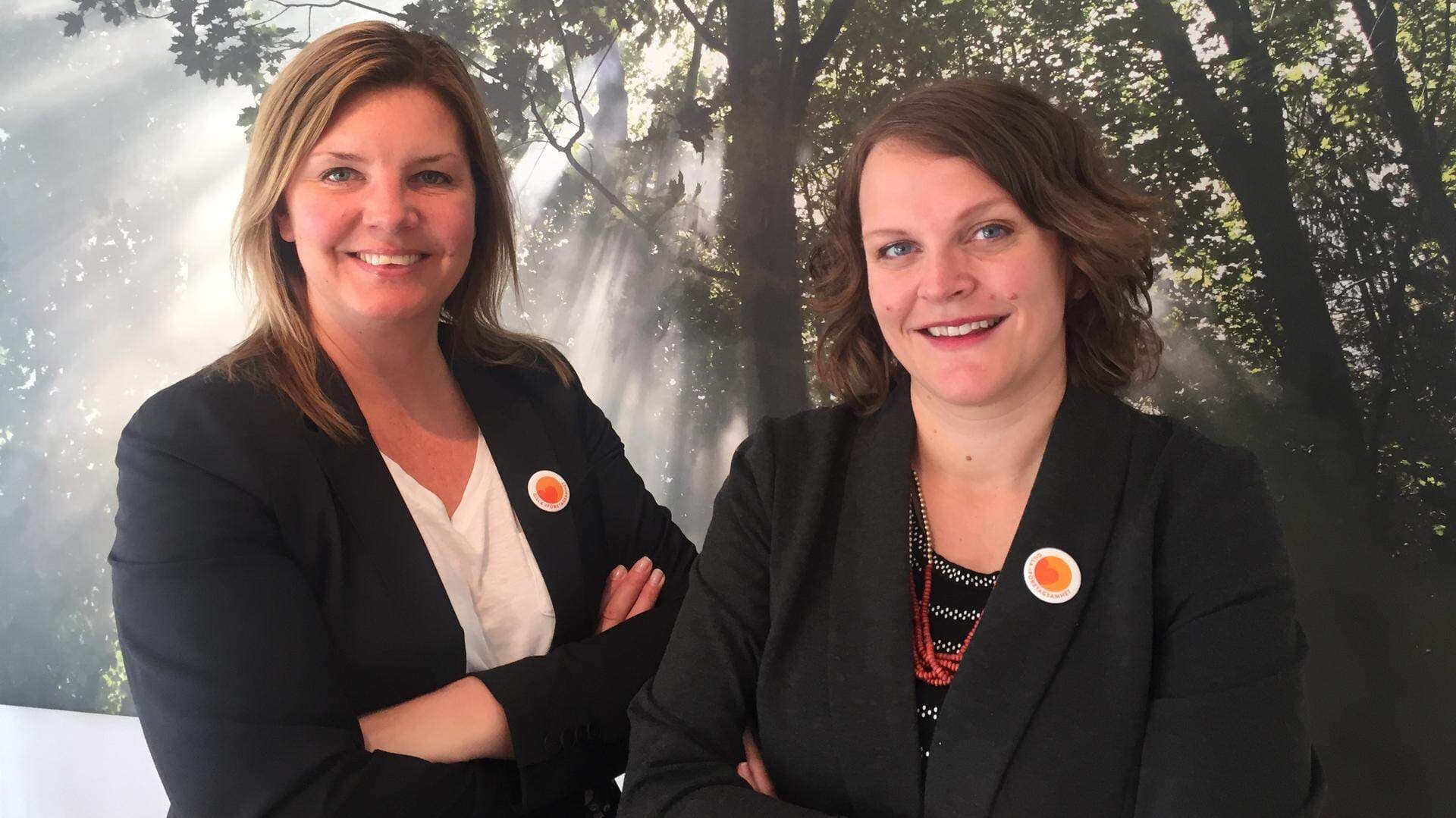 Lotta Petterson, regionchef Svenskt Näringsliv och Eva Cooper, regionchef Företagarna