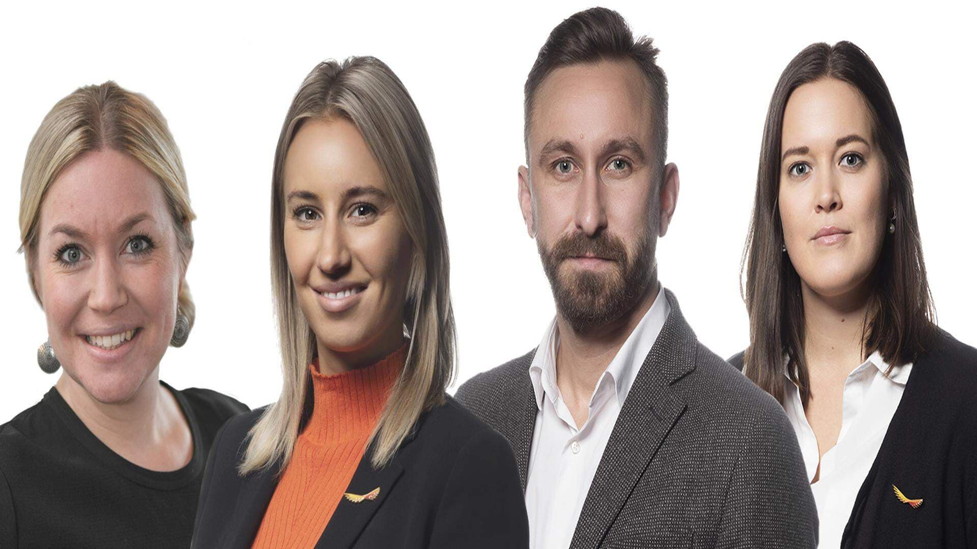 Anna Wallin, Nathalie Johansson, Olle Karstorp och Jessica Drugge