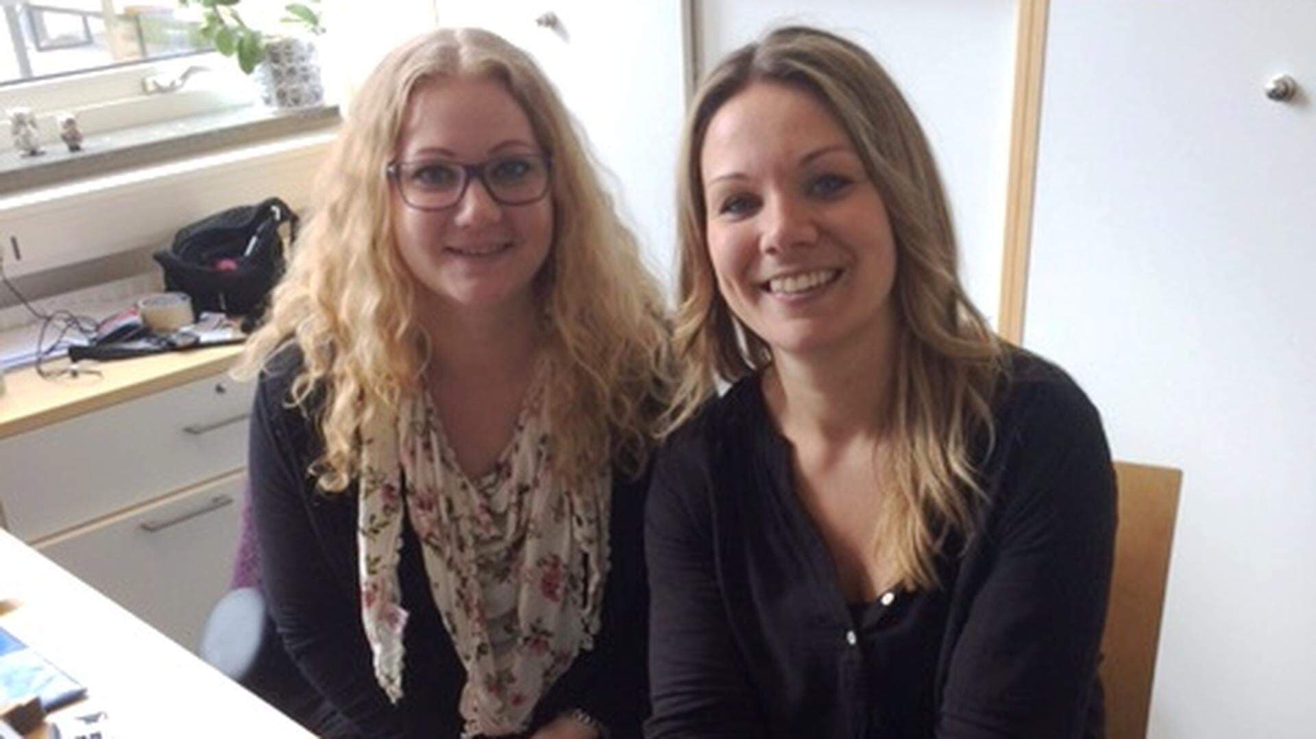 Näringslivsutvecklare Evelina Samuelsson och studie- och yrkesvägledaren Emma Vari, Hylte kommun