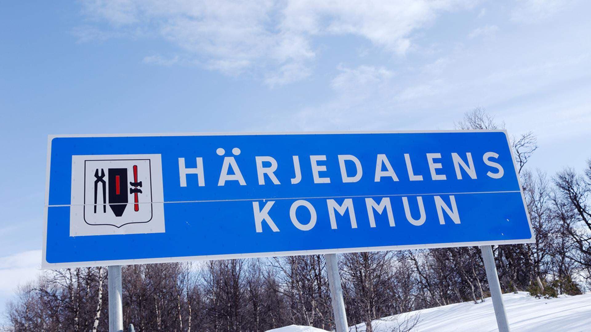 Vägskylt som det står Härjedalens kommun på
