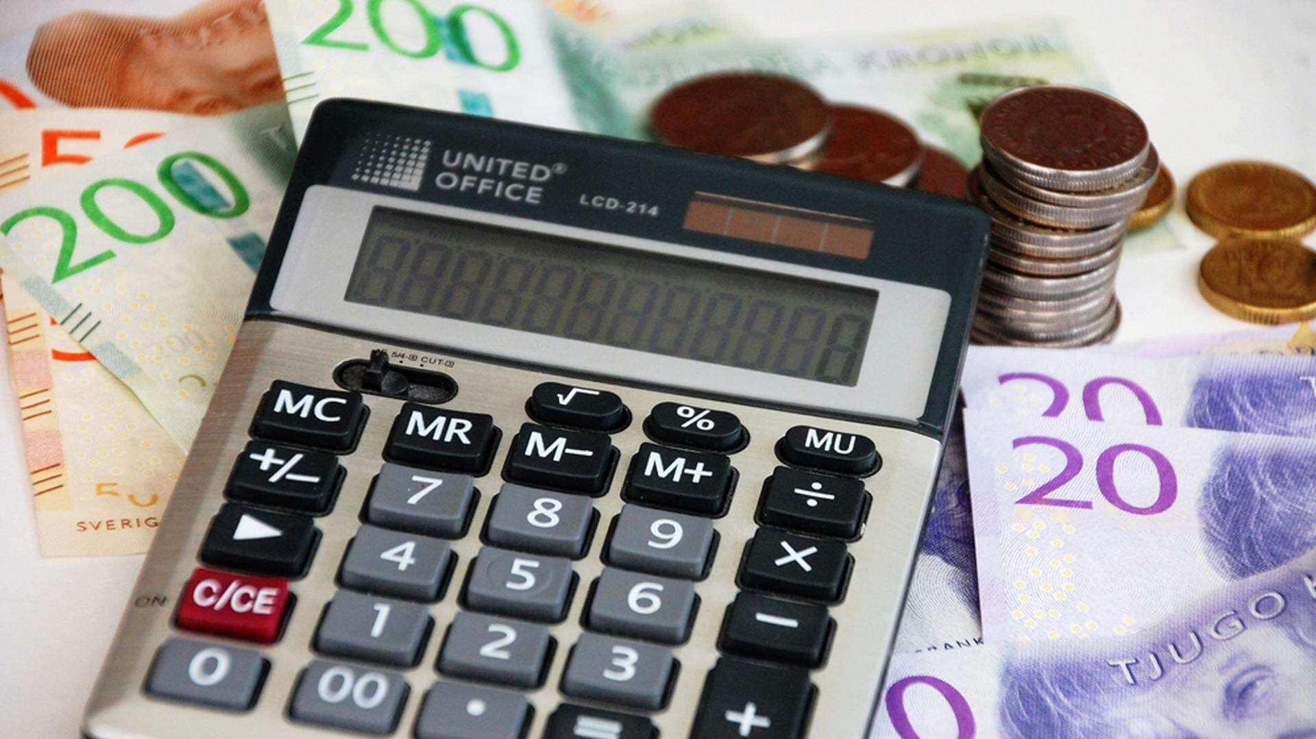 Miniräknare och pengar