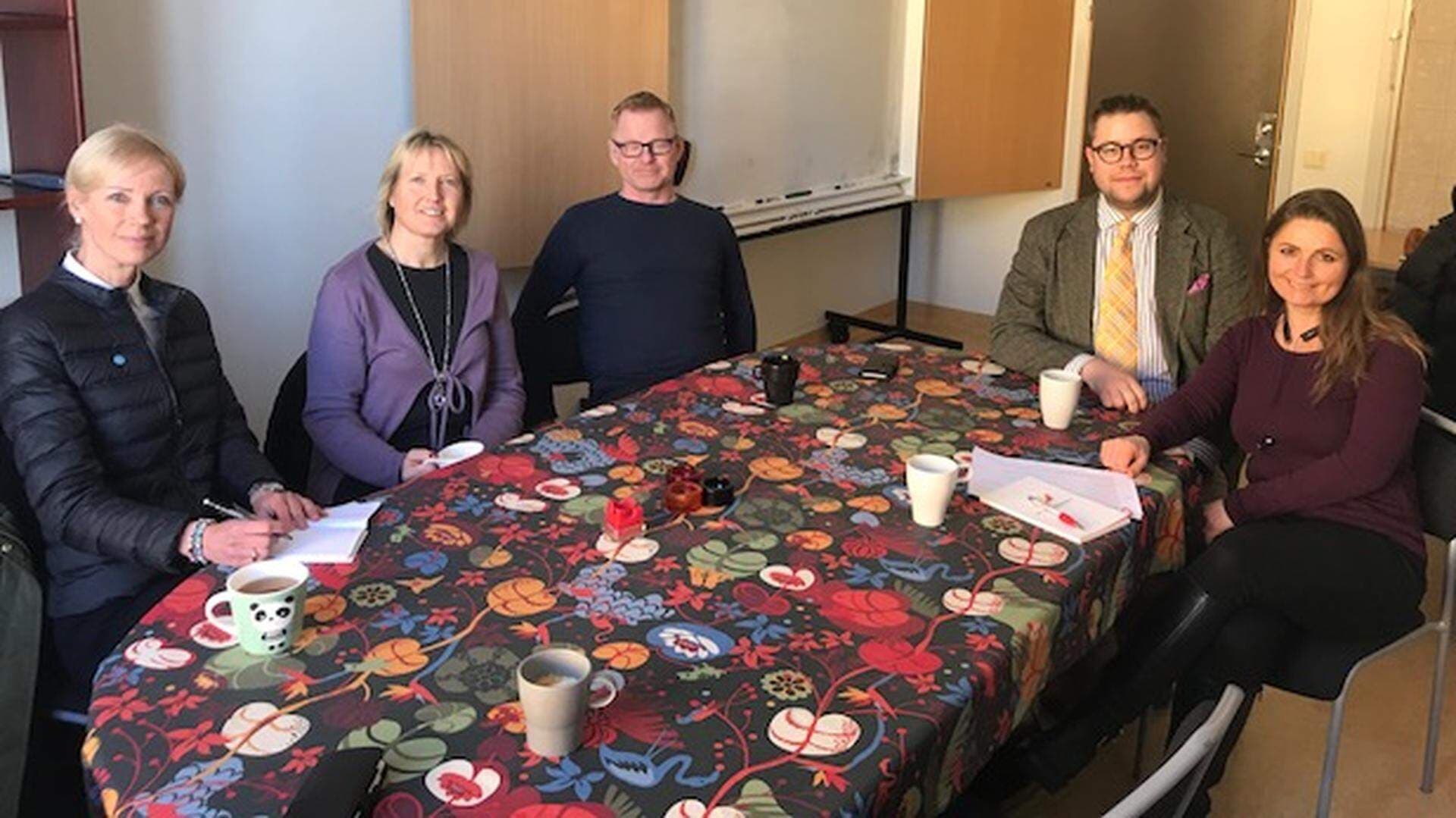 Saila Quicklund, Elise Ryder Wiken, Pecka Marklund, Joel Nordqvist och Eva-Märet Nordenberg.
