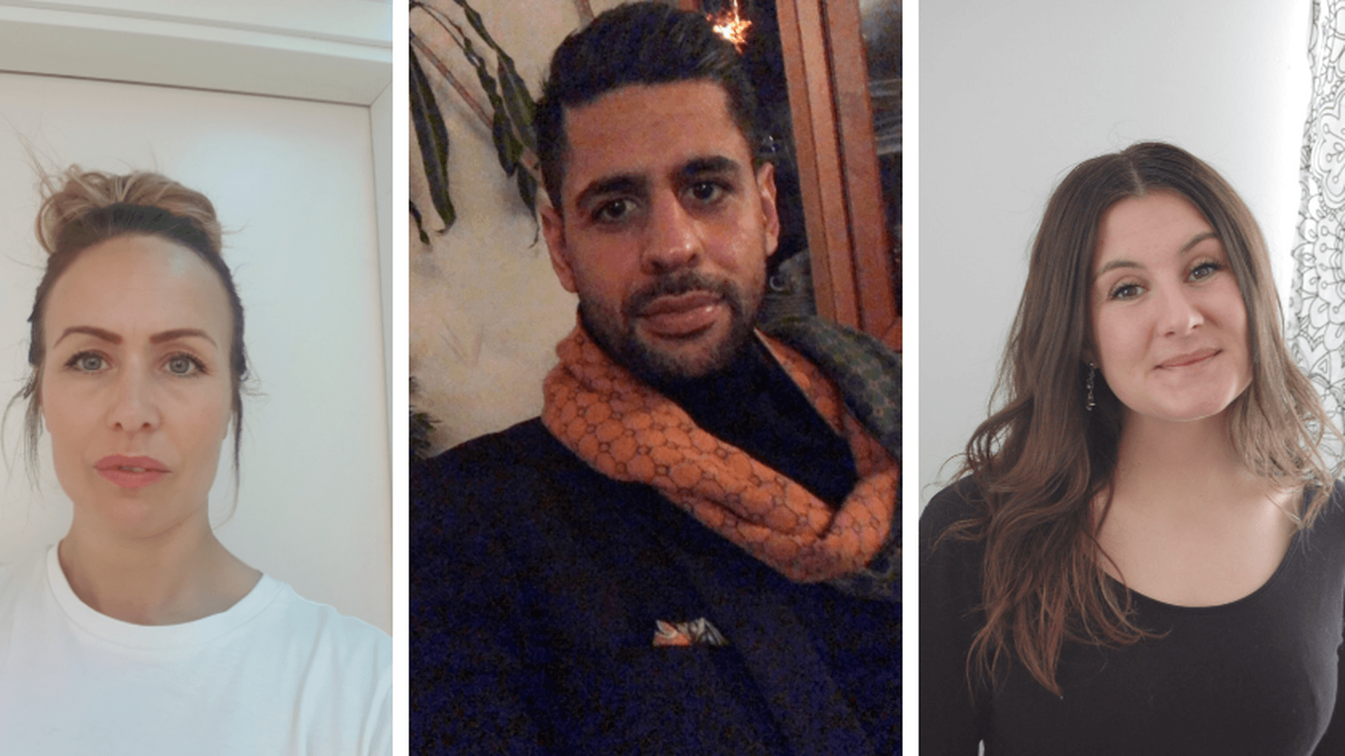 Petra Åhsell, Gabriell Matloub och Felicia Dalborg studenter vid Mittuniversitetet