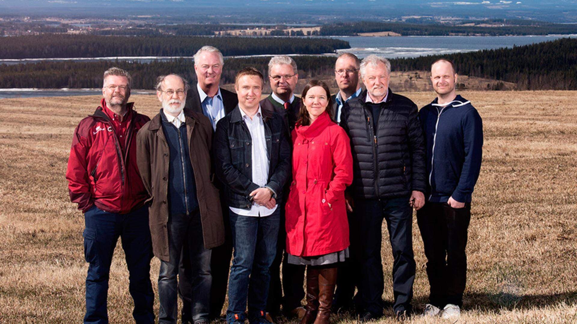 Från vänster: Mikael Bäckström, Andrei Koptioug, Göran Elovsson, Lars-Erik Rännar, Karl Neulinger, Marie Cronskär, Bengt-Åke Fastesson, Bengt-Göran Persson, Per Skoglund