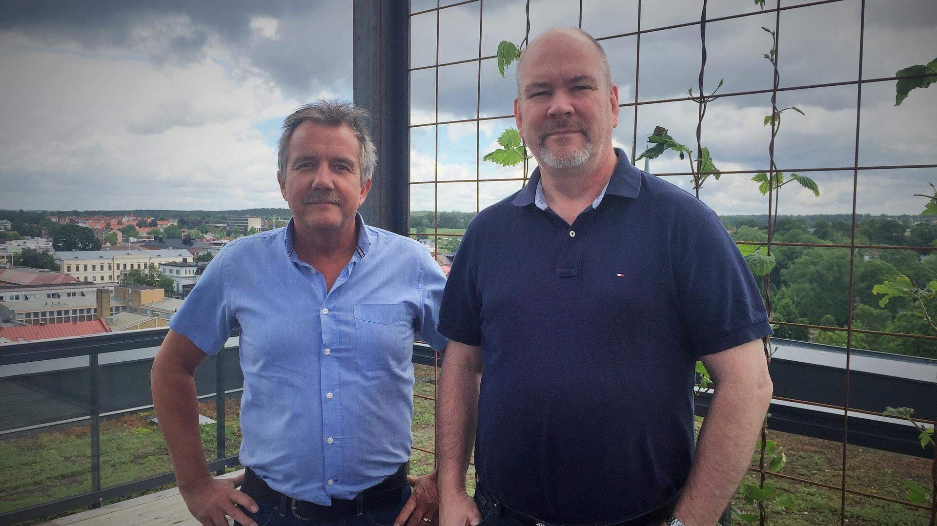 Börje och Eilon på taket