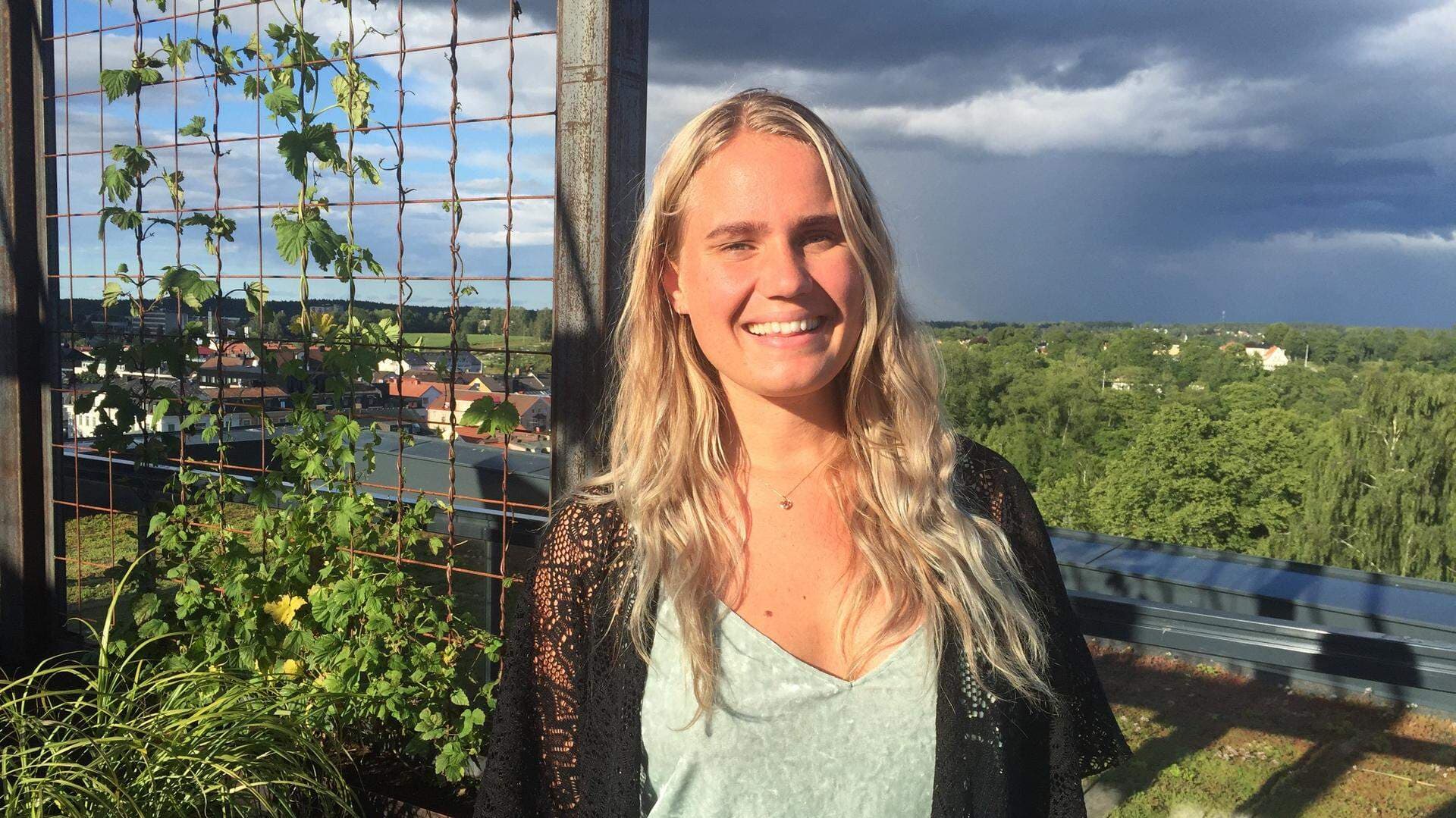 Anna G på taket WTC