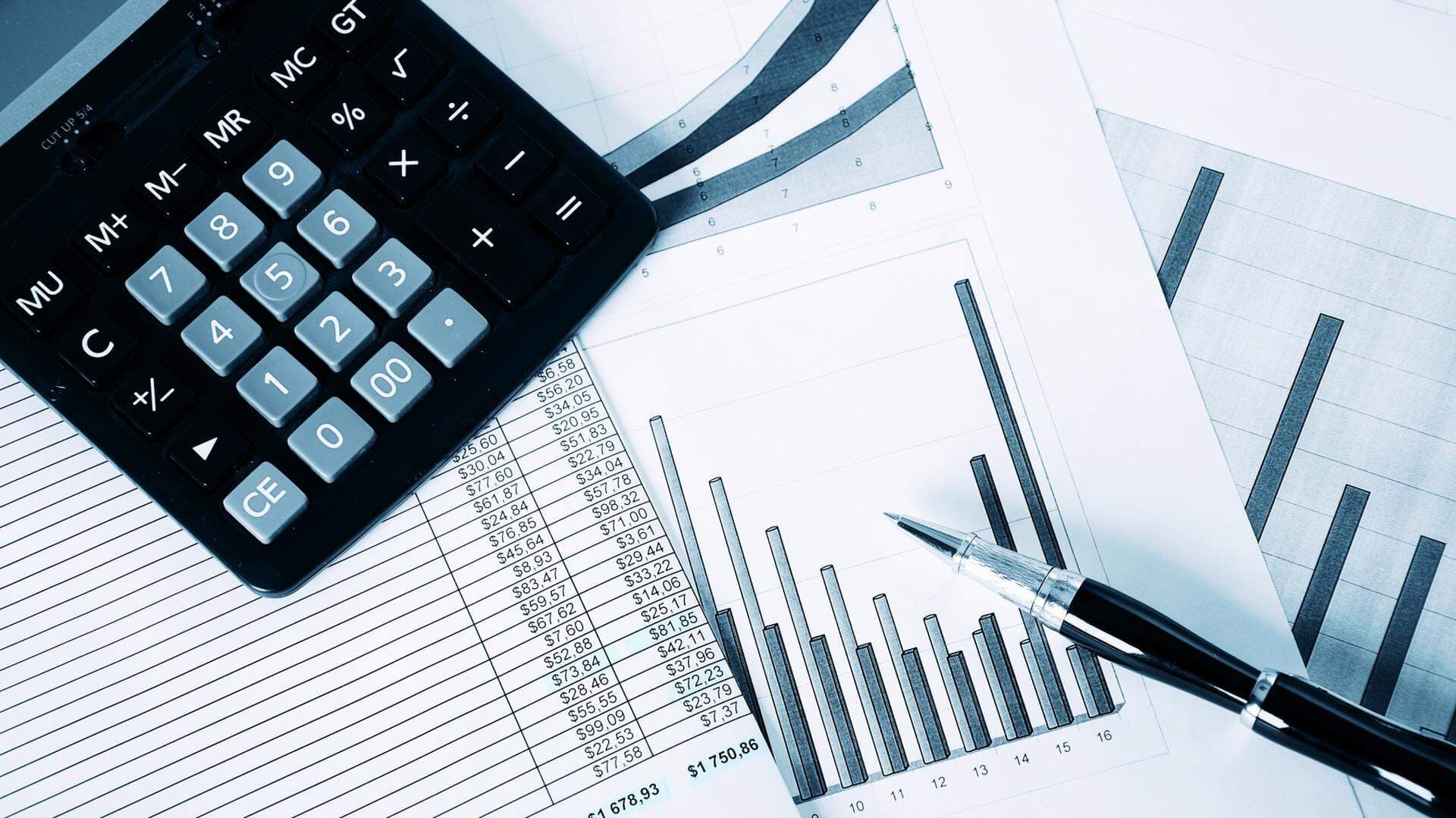 miniräknare staplar penna