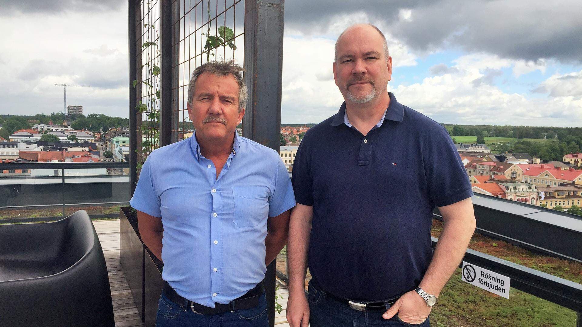 Eilon och Börje på WTC tak