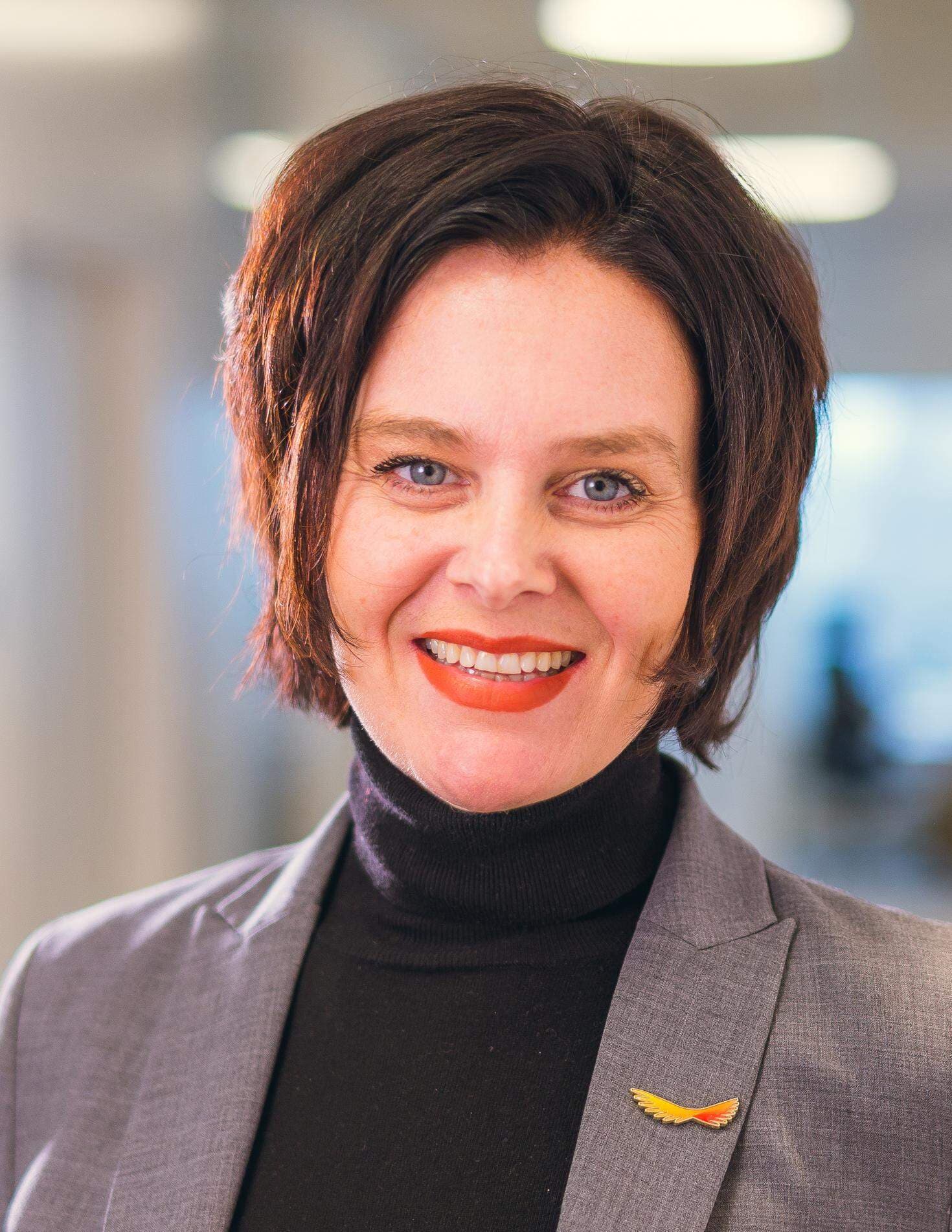 Ulrica i korridoren på SN Växjö