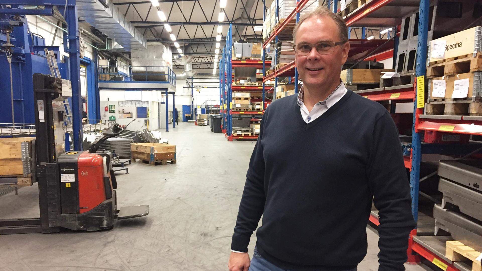 Anders företagare i en lagerlokal