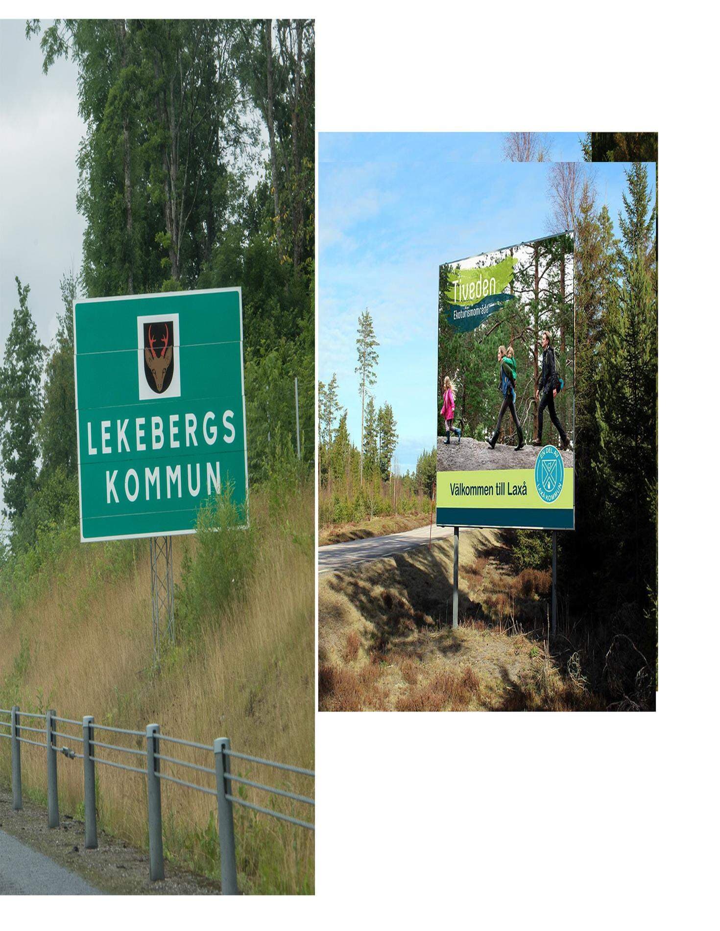 Vägskyltar Lekebergs kommun och Laxå kommun