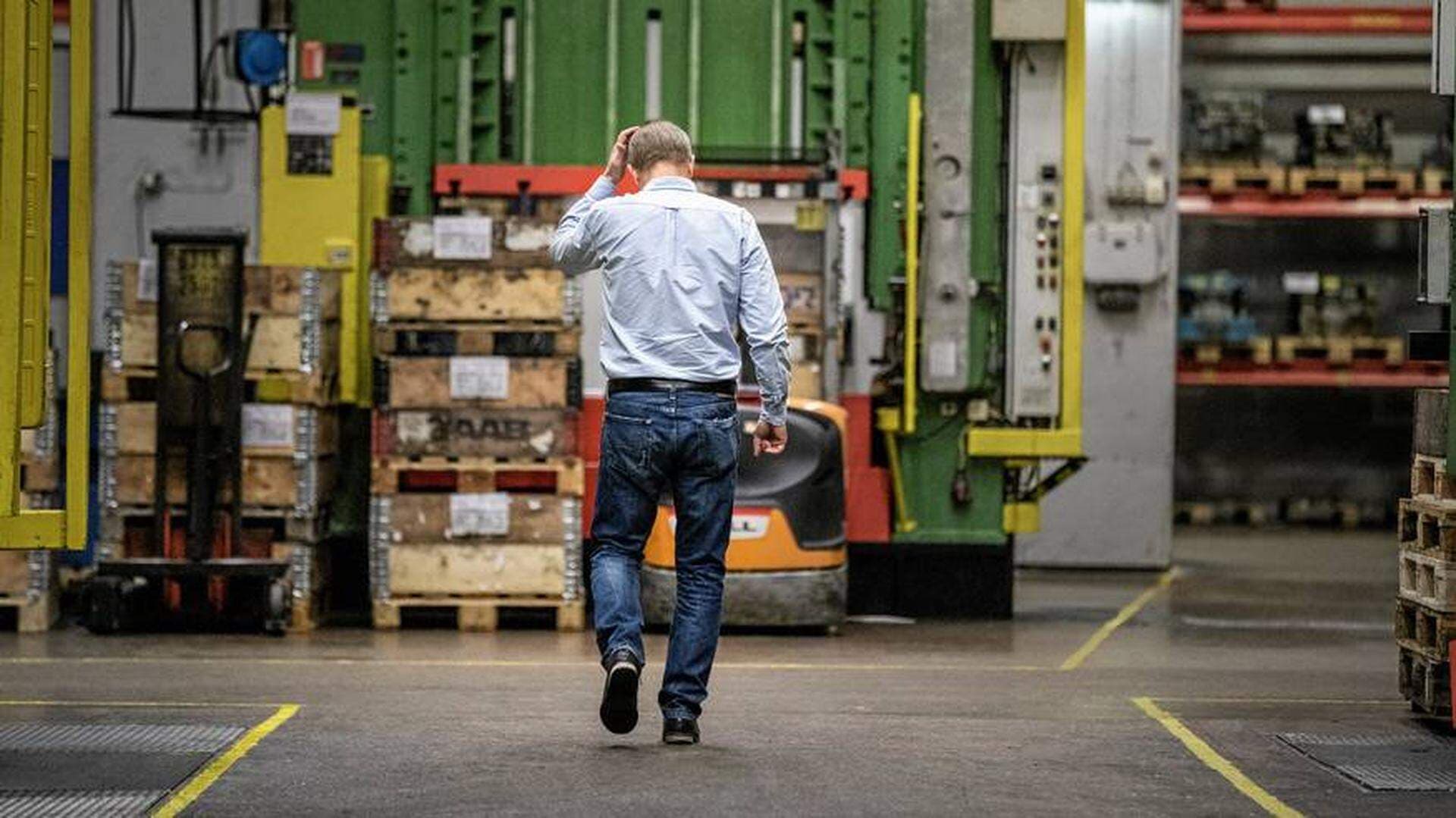 Dan Johansson i Linde Maskiners tomma lokaler