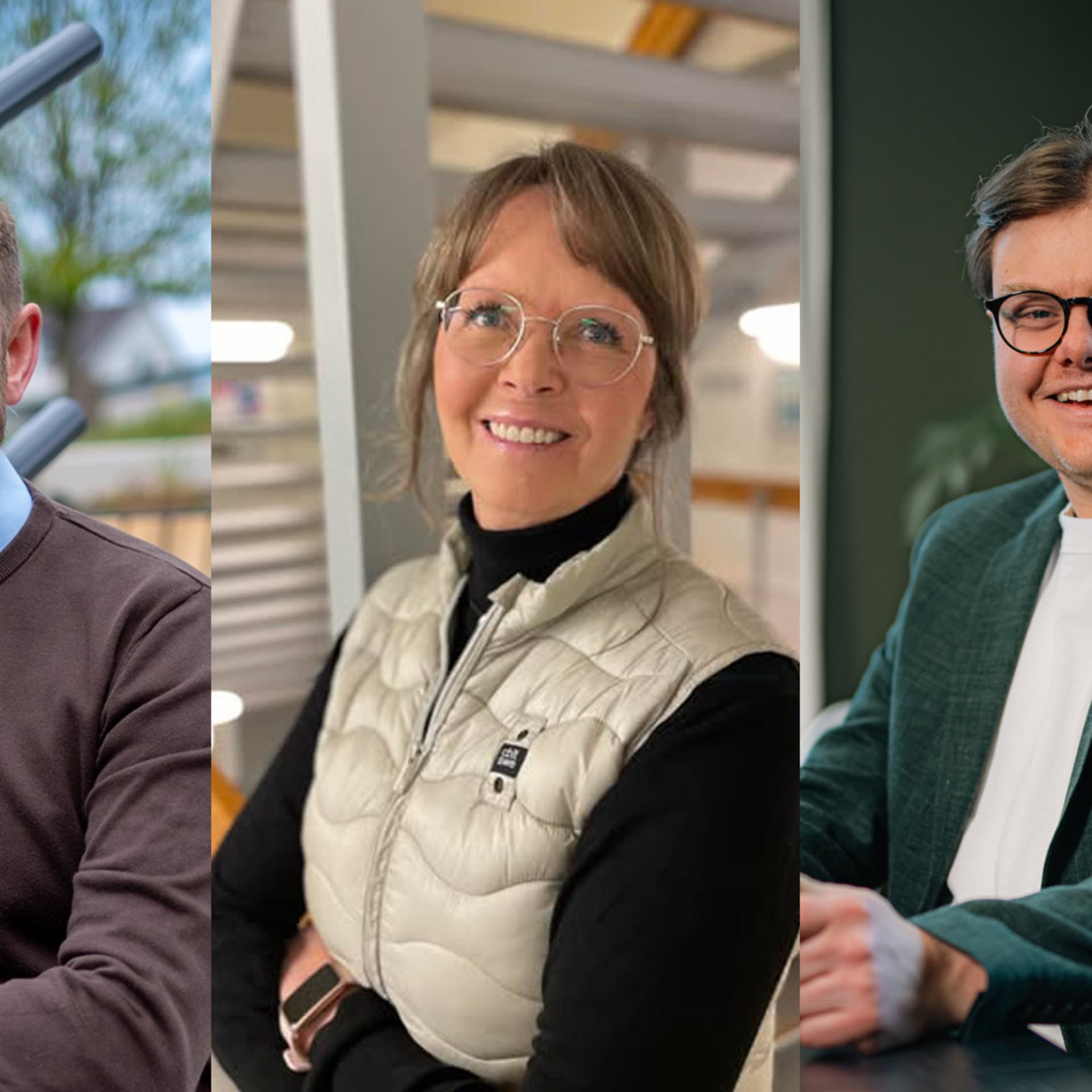 Mark Henriksson, KSO, Marianne Henriksson, näringslivschef i Motala kommun och Oliver Atterflod, VD på Reklam & Co