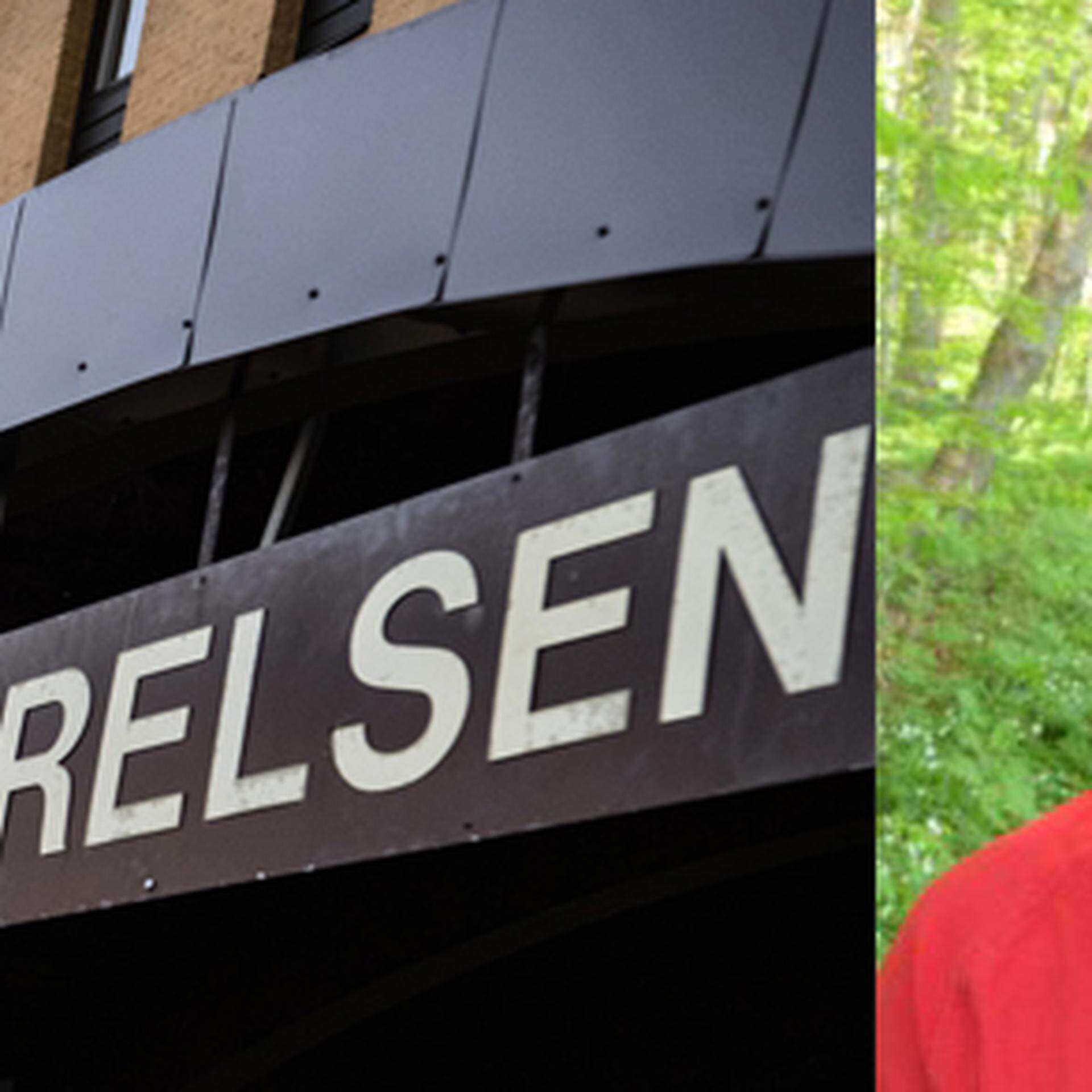 Porträtt på Peter Borring samt skylt från Länsstyrelsen entré