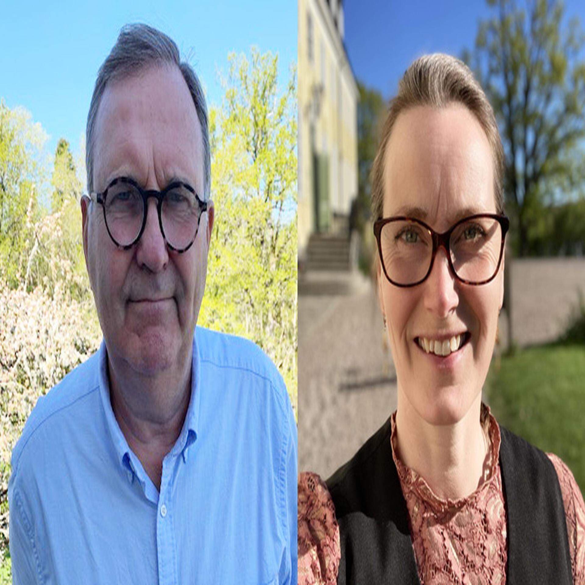 Bildkollage: Christer Segerstéen (M), kommunstyrelsens ordförande och Veronica Eriksson, Rimforsa Strand