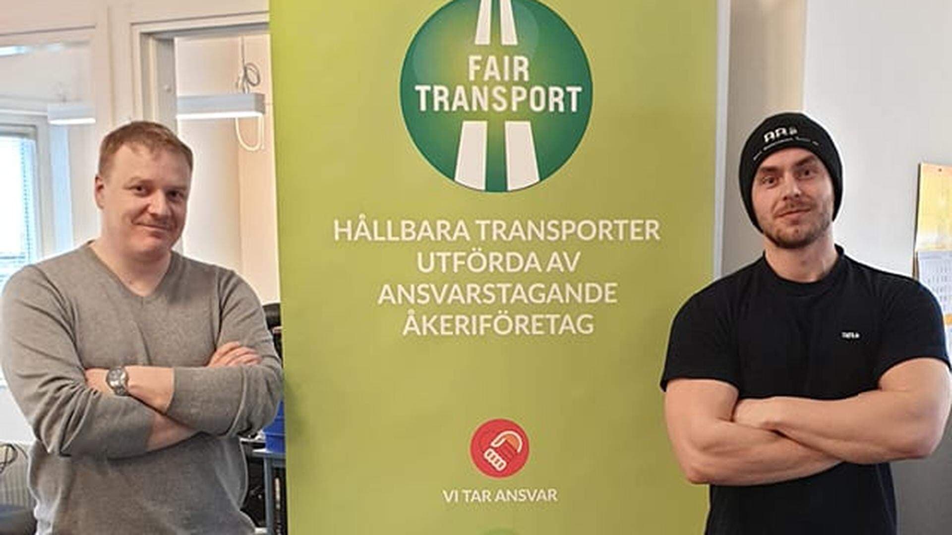 Martin Tunemar och Adrian Sörberg på Arne Anderssons Åkeri AB