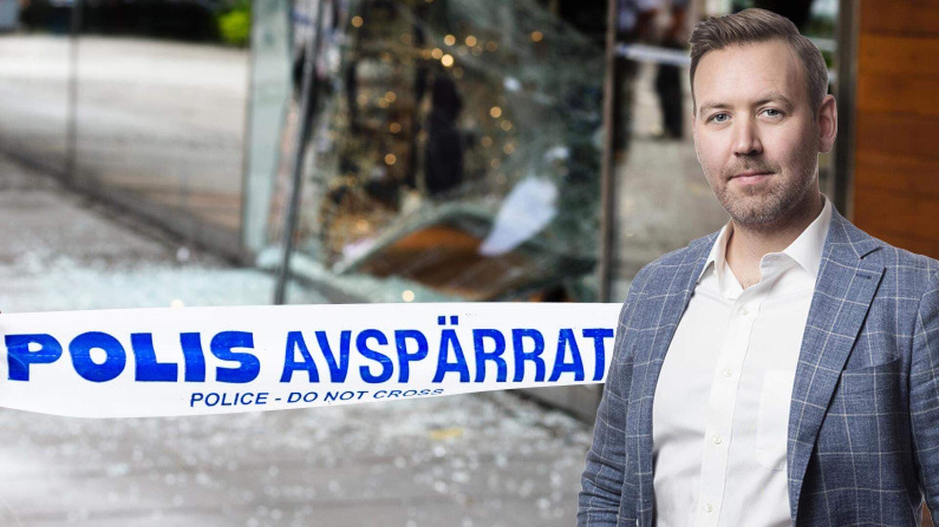 Bildcollage: Johan Gustafsson och brottsplats