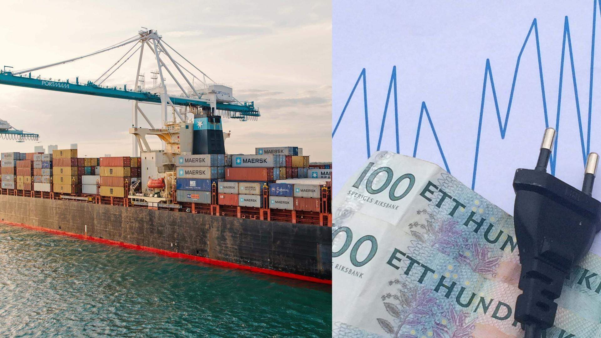 Containerfartyg och kostnader för el