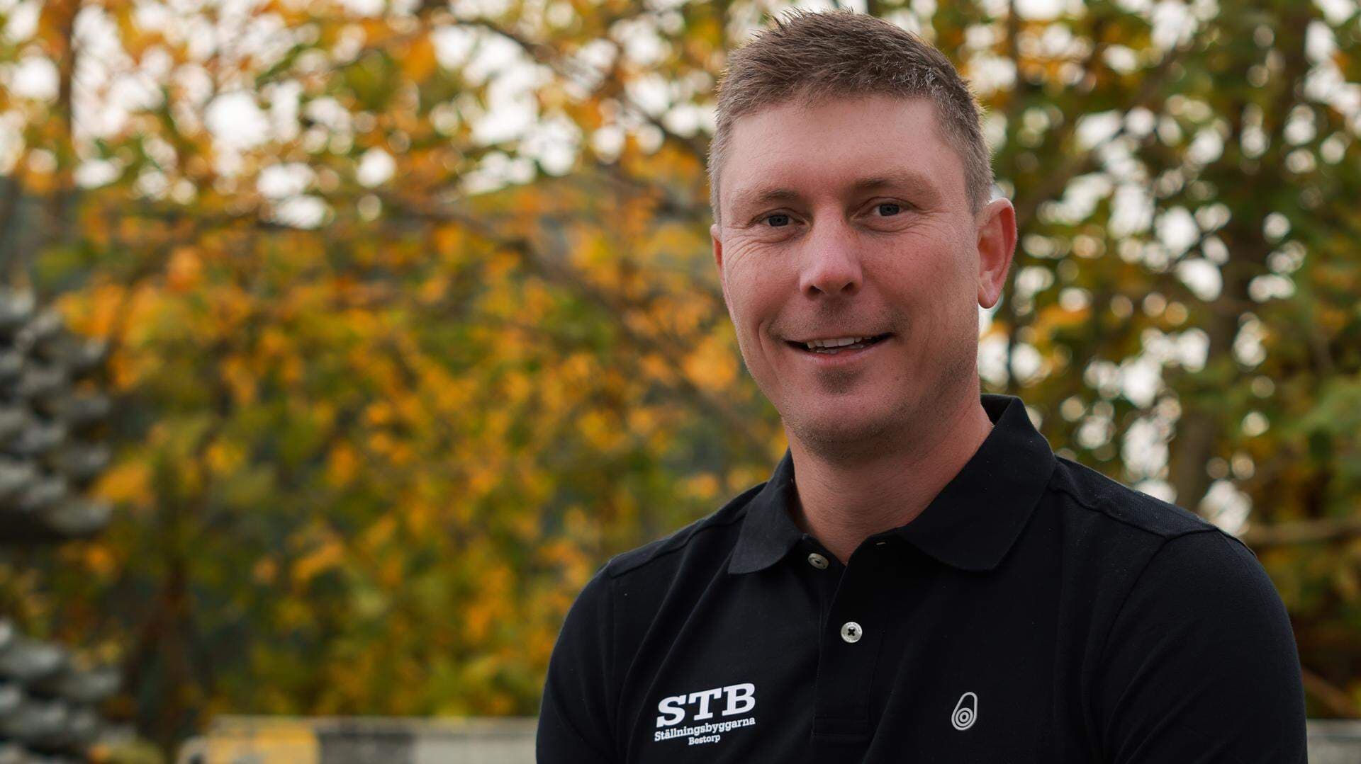 Albin Nilsson, vd på STB Ställningsbyggarna i Bestorp AB i Linköping