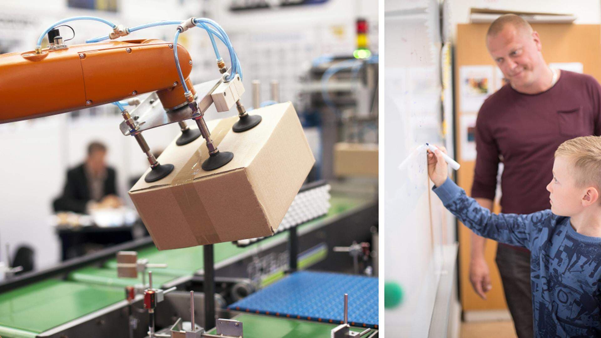 Robotarm och lärare