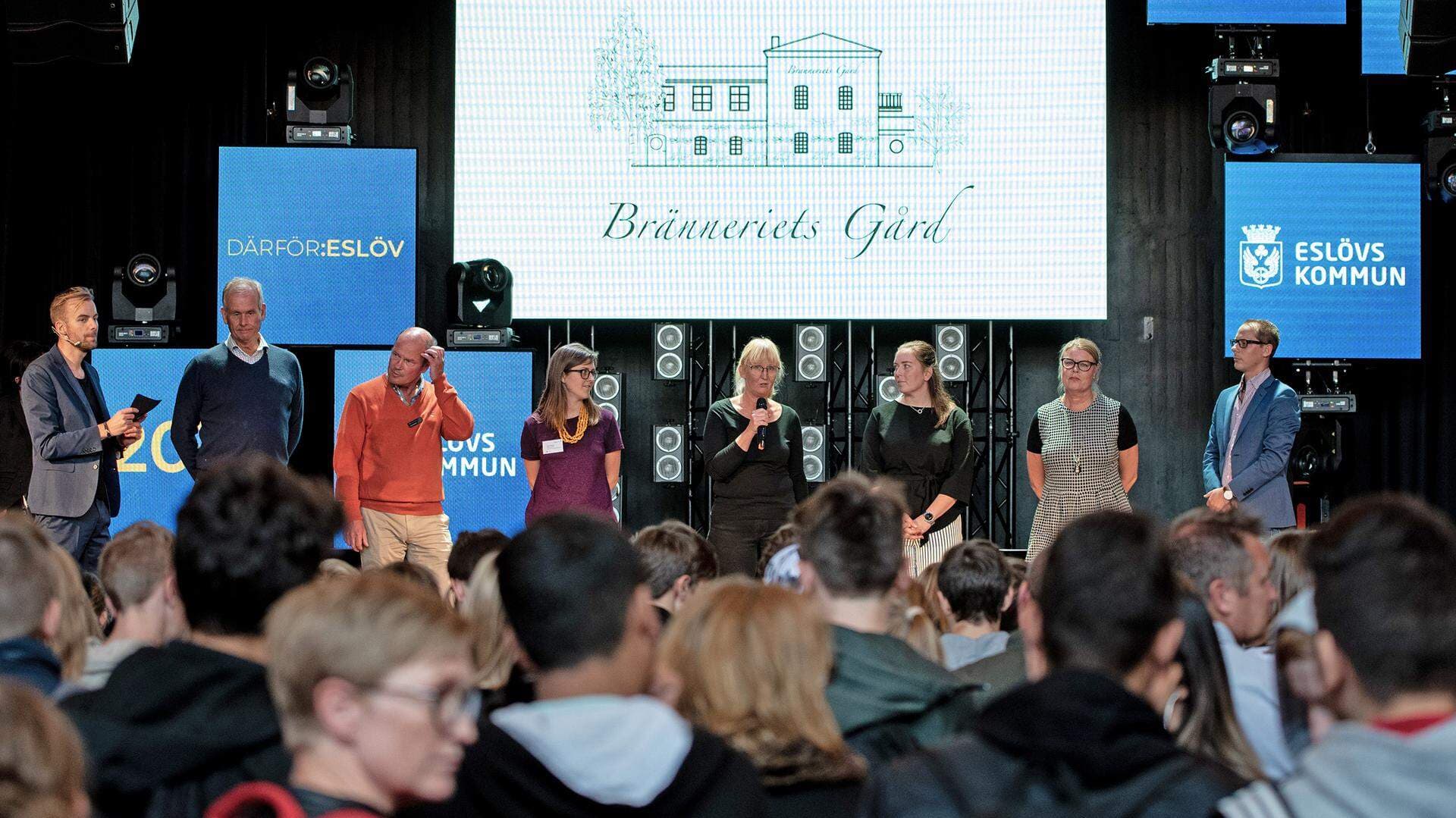 företagare på scen