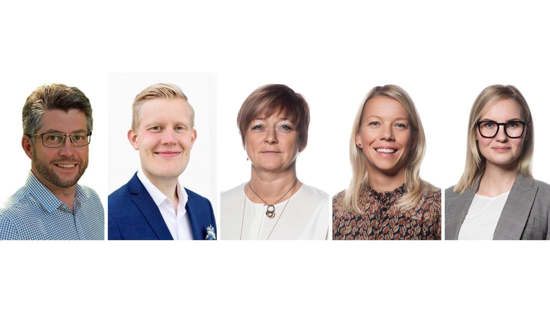 Johan Dalén, Erik Hultgren, Carina Centrén, Carola Netterlid och Ellen Dahl.