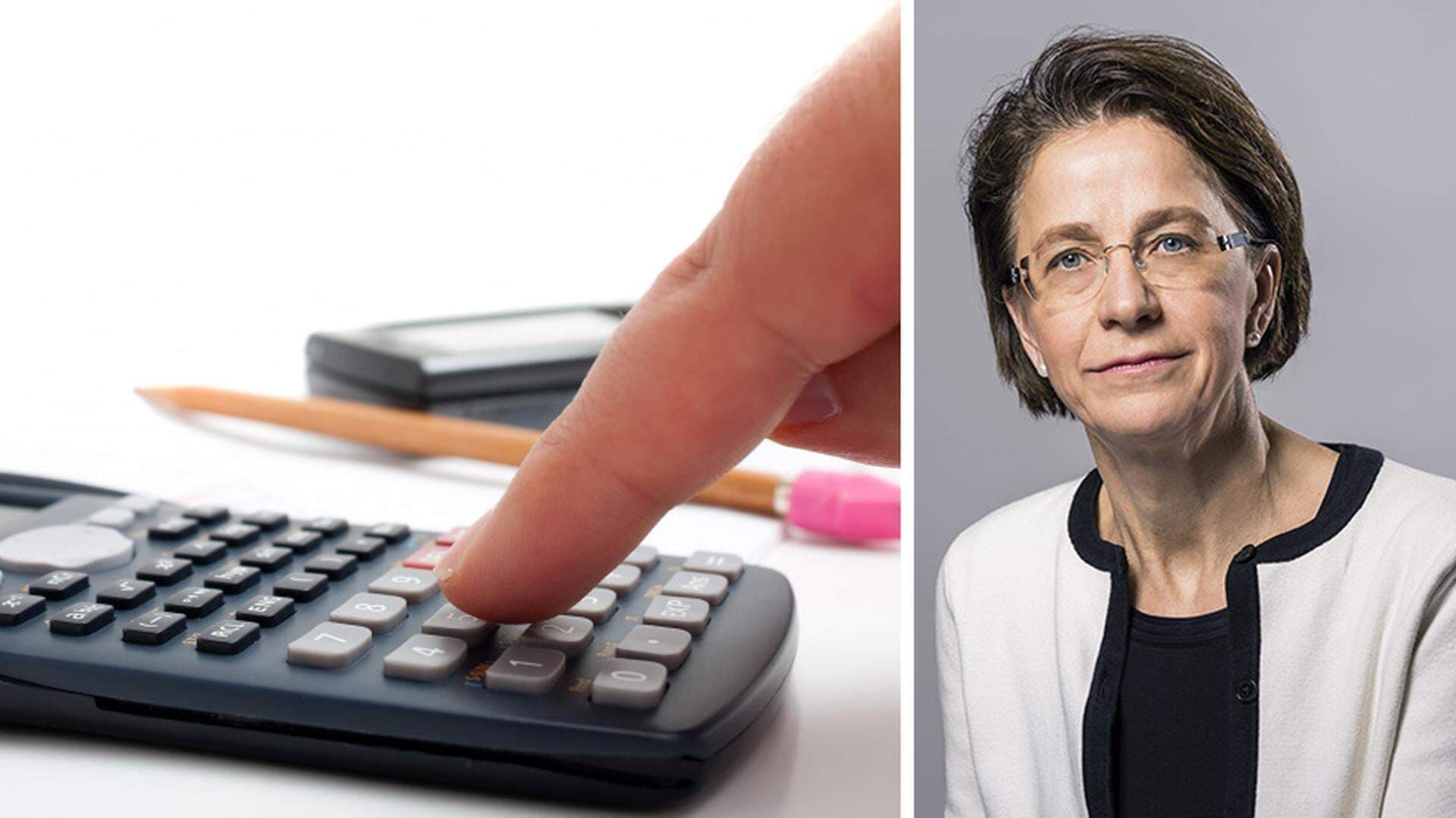 Miniräknare och Birgitta Laurent