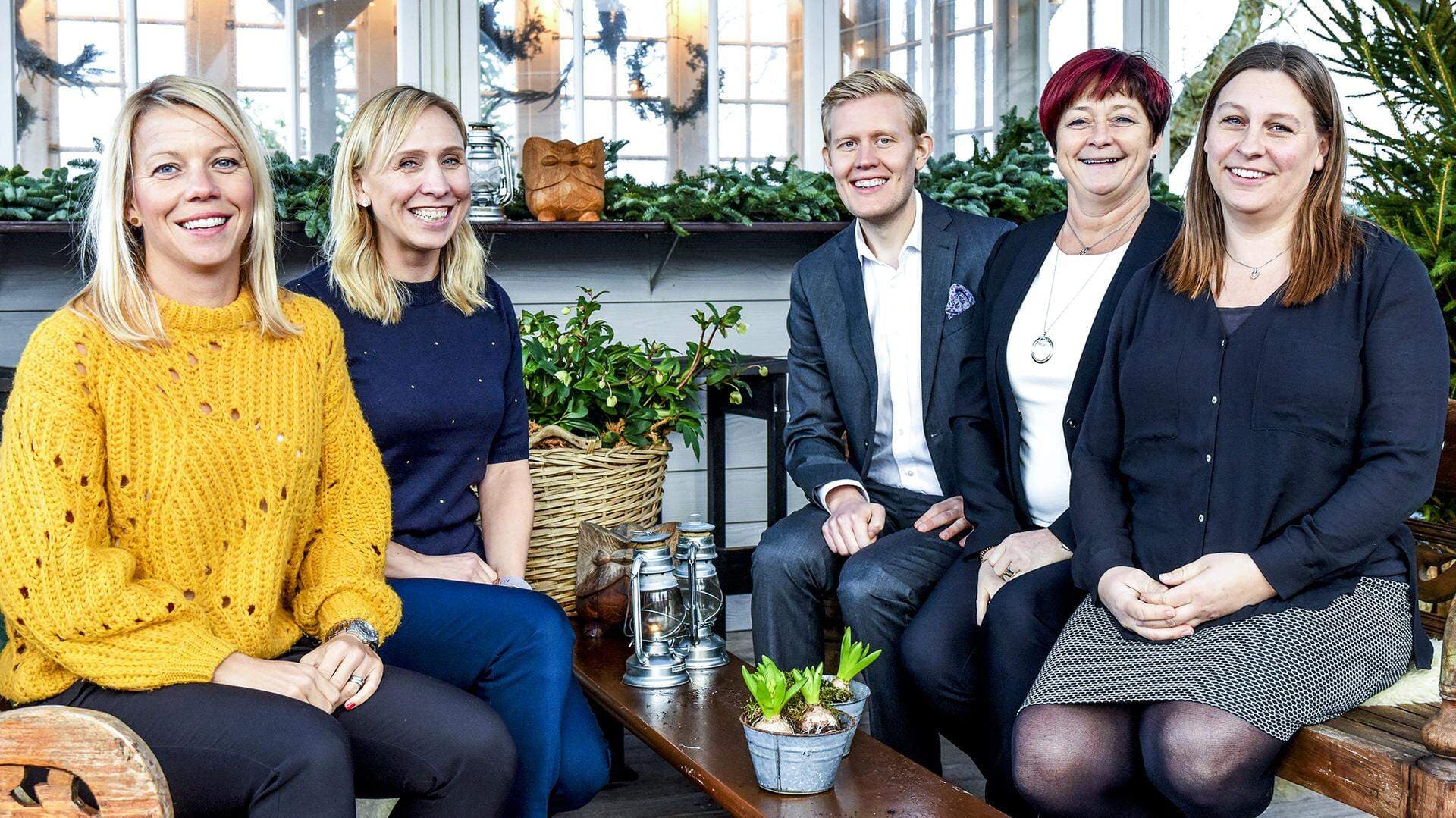 Carola Netterlid, Kristina Björkander, Erik Hultgren, Carina Centrén och Sophie Ståhle.