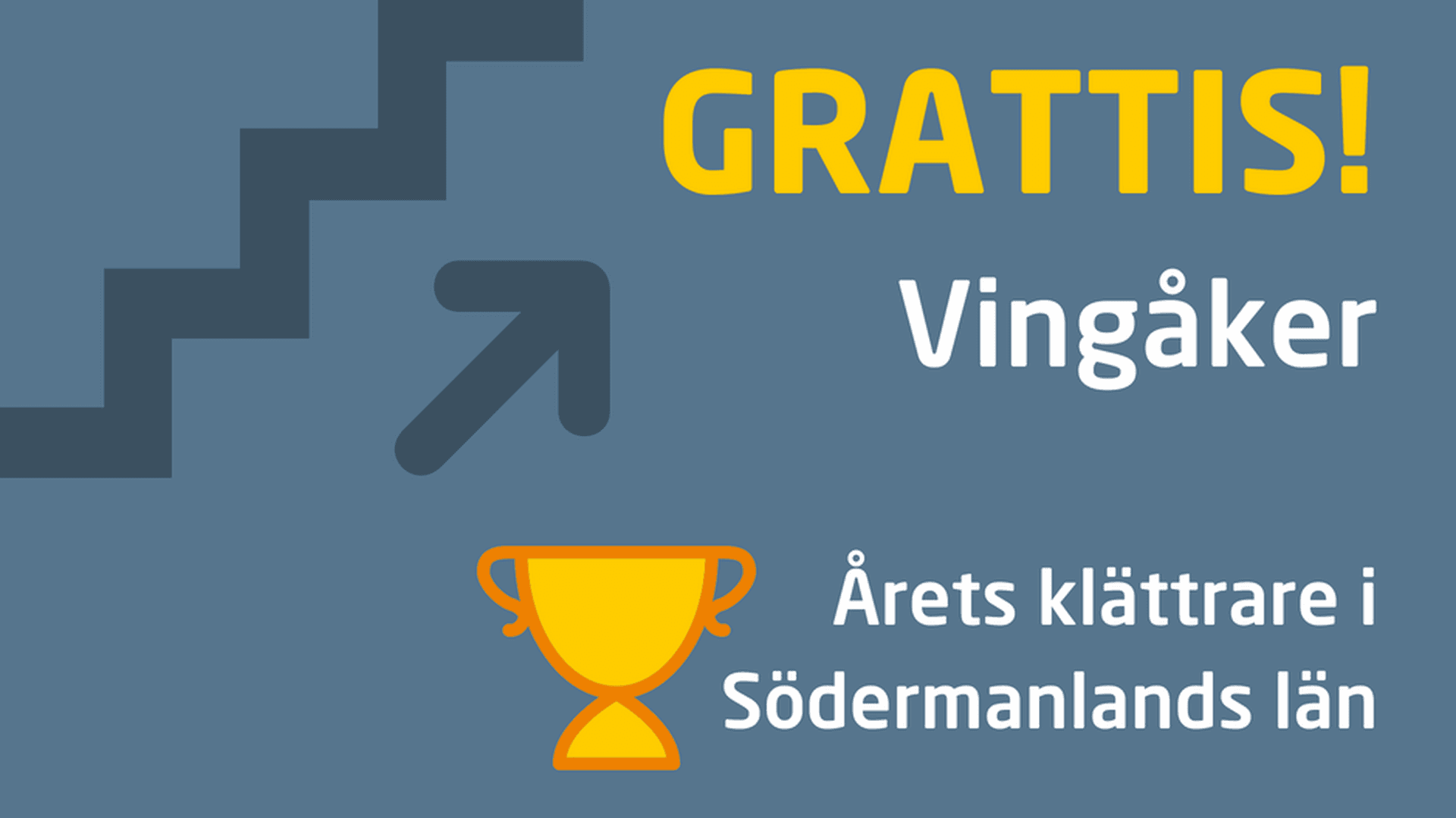 Grattis Vingåker Årets klättrare i Södermanlands län