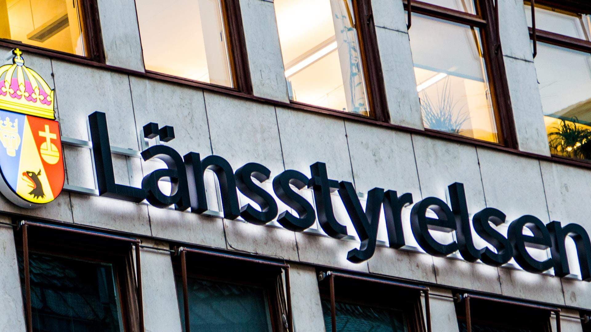 Skylt på länsstyrelsen i Stockholm