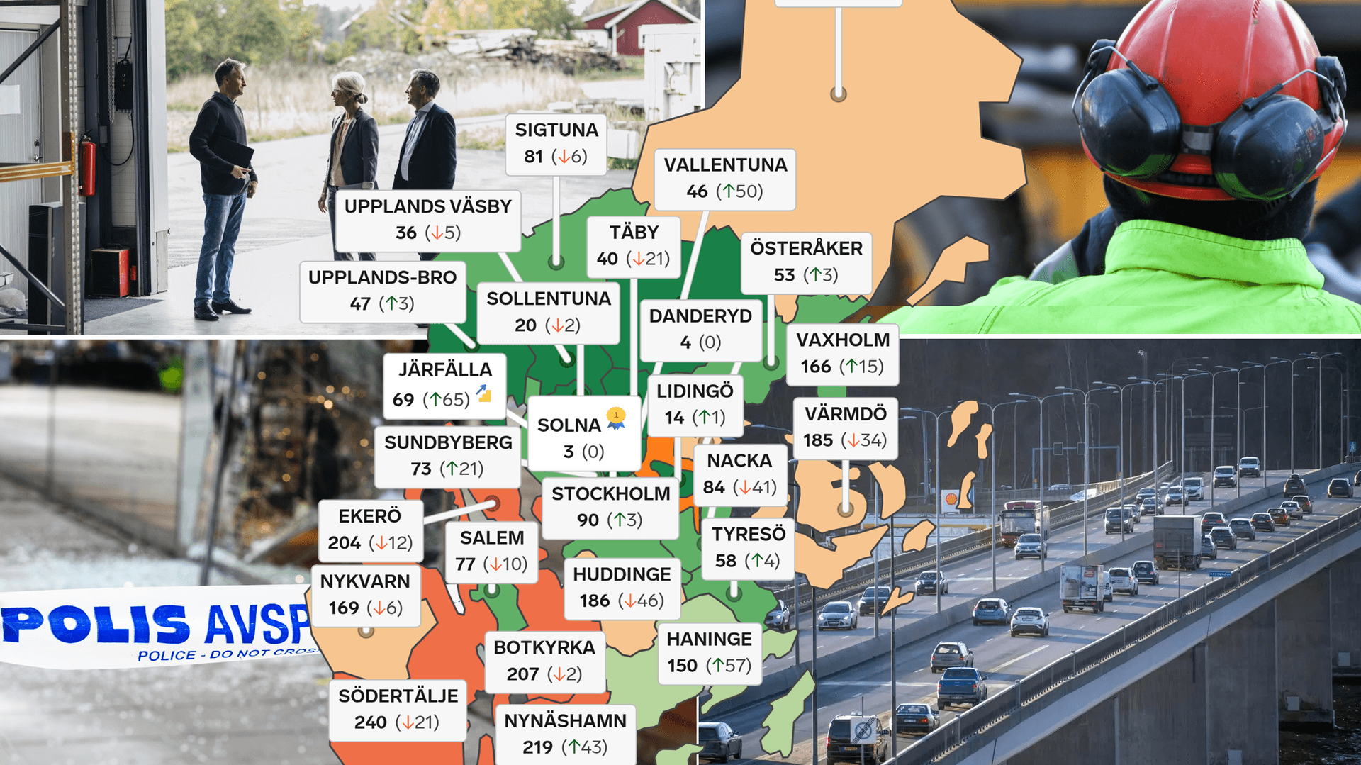 Rankingkarta Sthlm Företagsklimat