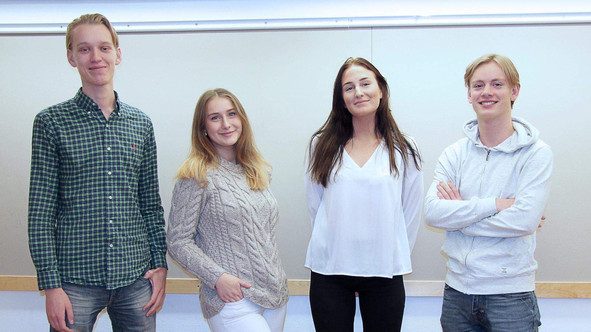 Sophia Bragd, Axel Rooth, Malin Sigling och Philip Eriksson