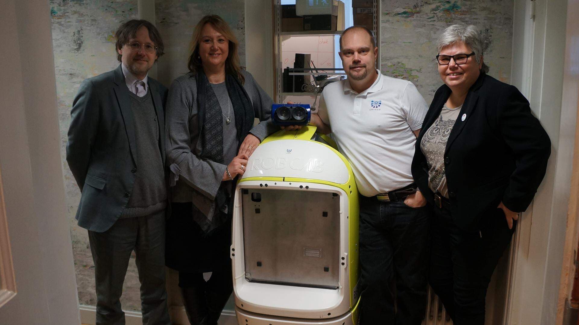 Niclas Malmberg, Maria Gardfjell, och Fredrik Bruhn, VD