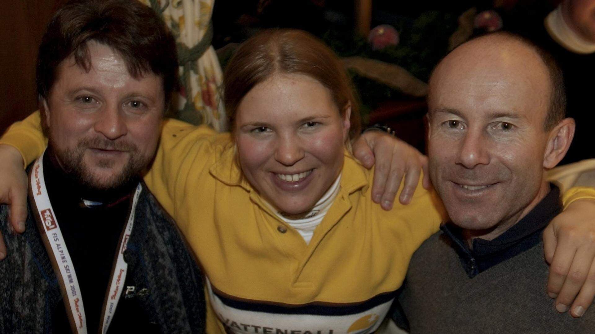 Stig Strand, Anja Pärson och Ingemar Stenmark