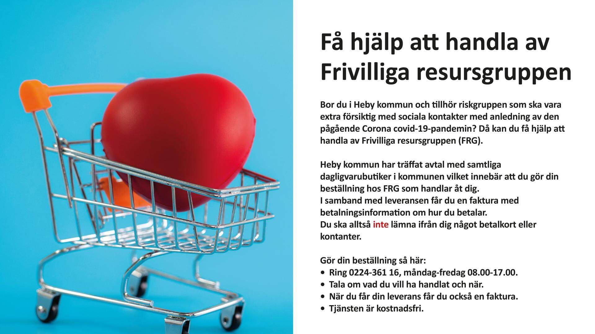 Affisch med information om Frivillga resursgruppen