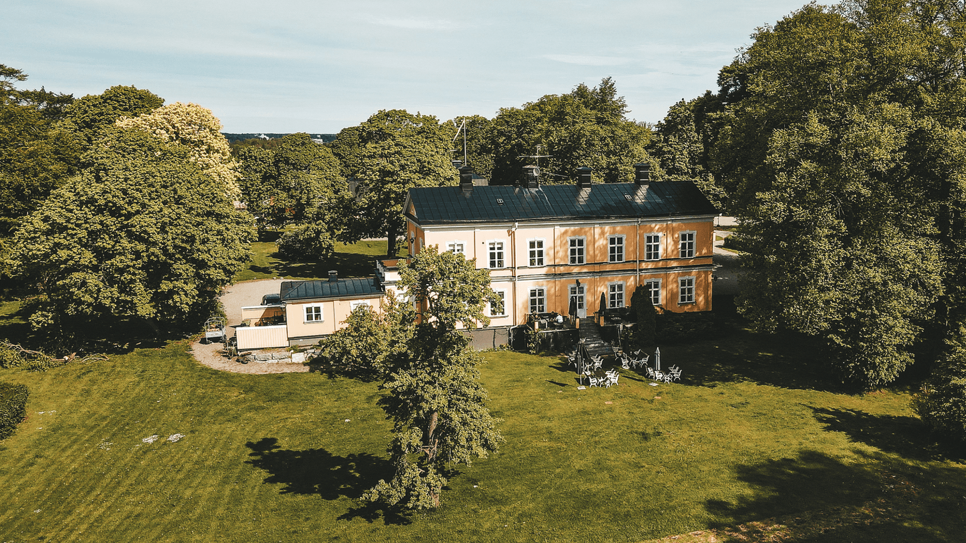 Överblicksbild på Thoresta Herrgård