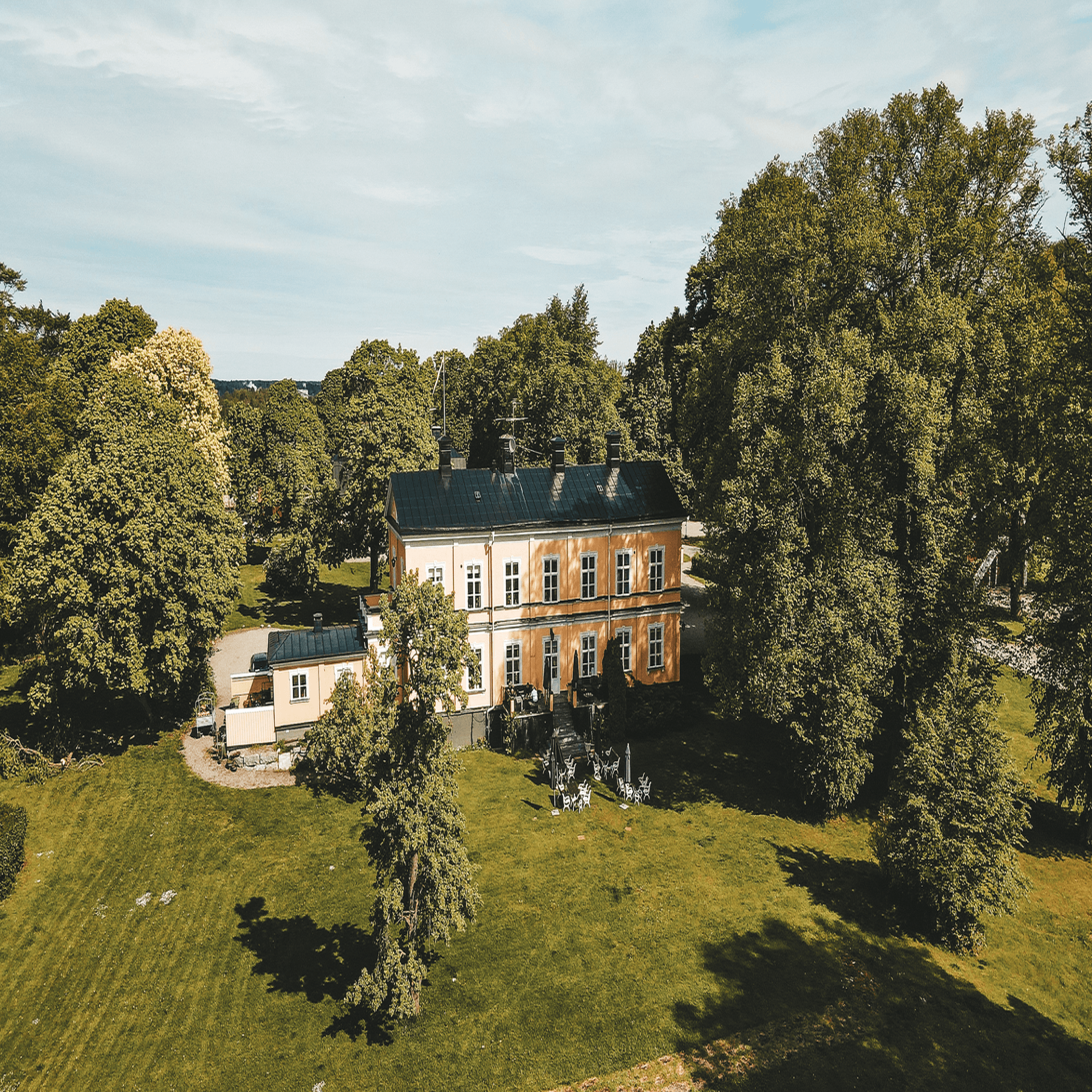 Överblicksbild på Thoresta Herrgård