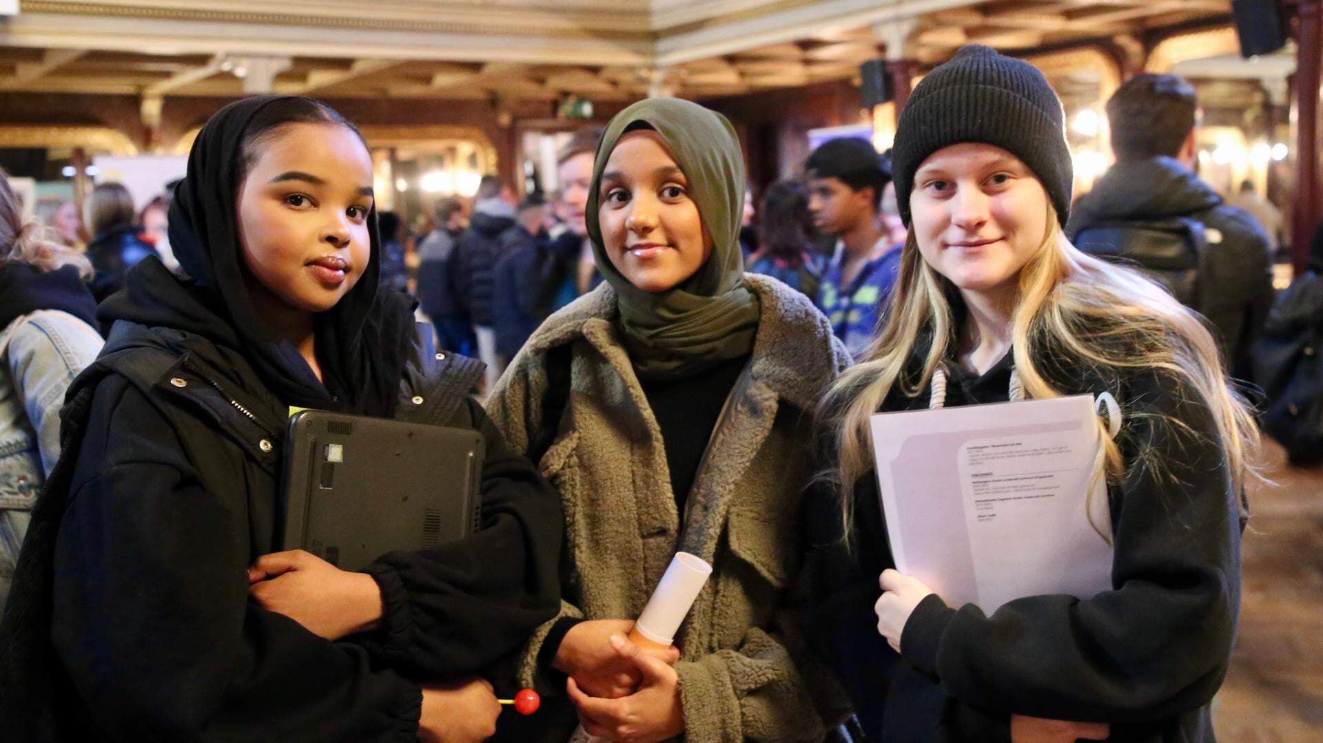 Yasiira Hassan, Yasmin Erbrehane och Josephin Andersson