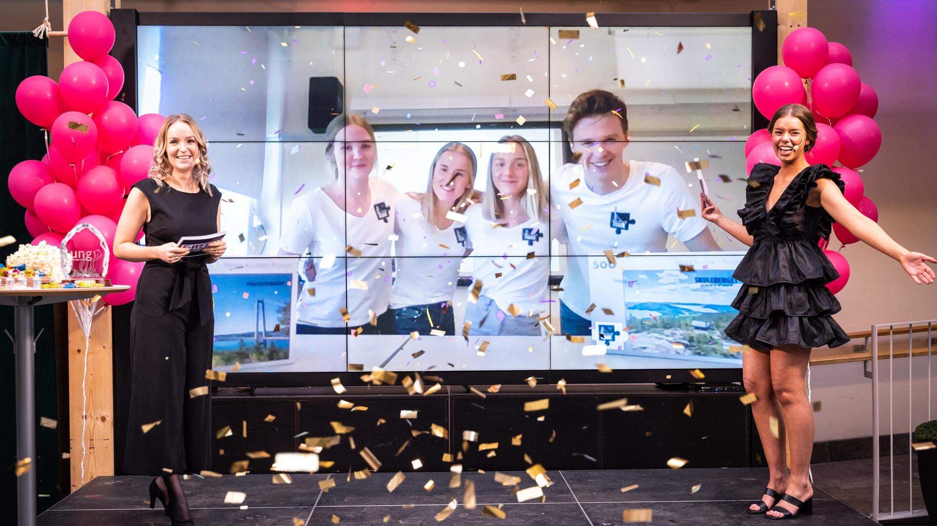 Digital prisutdelning till de som drivit UF-företaget Höga Kusten Pussel