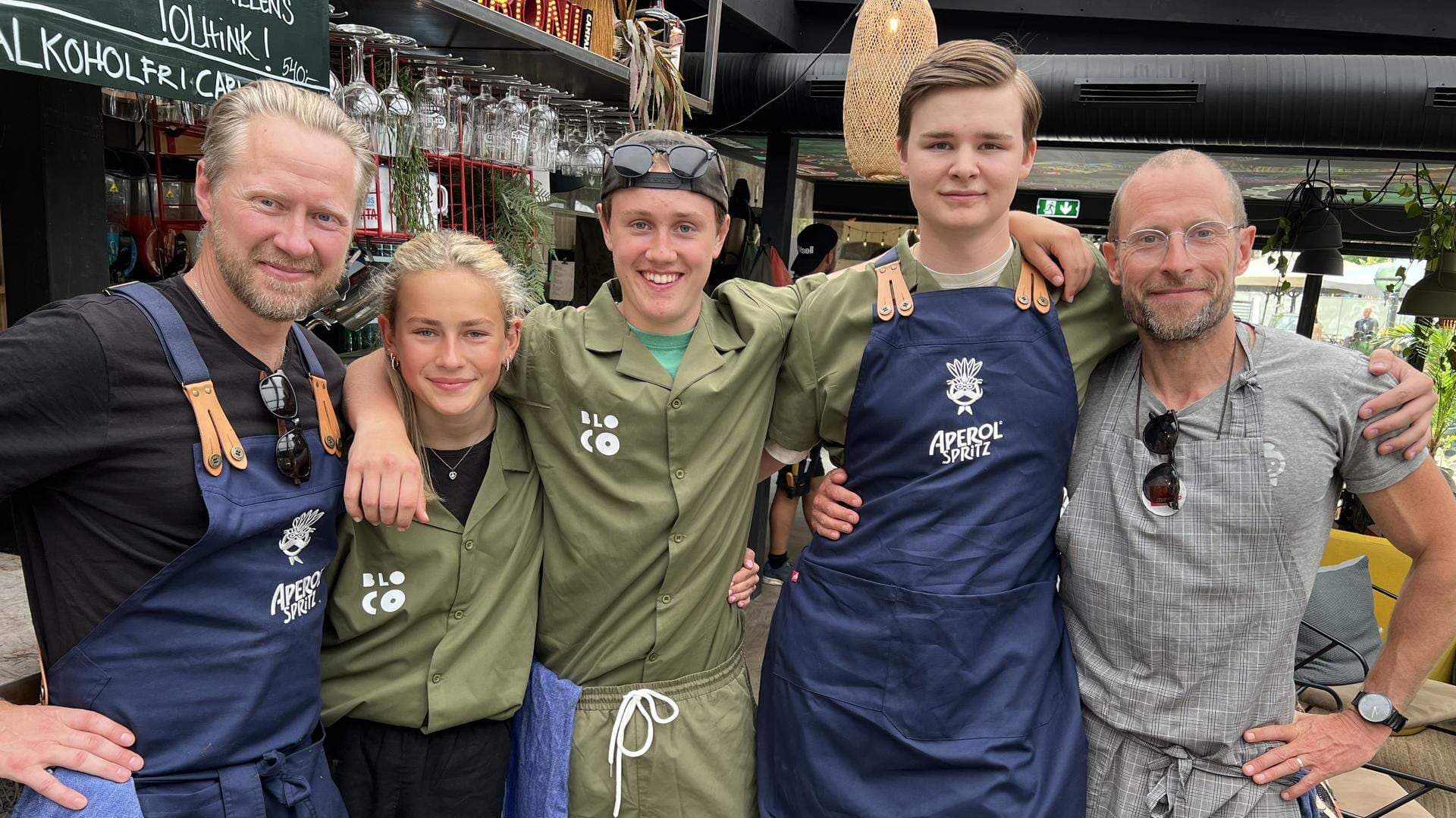 Personal vid restaurang Bloco