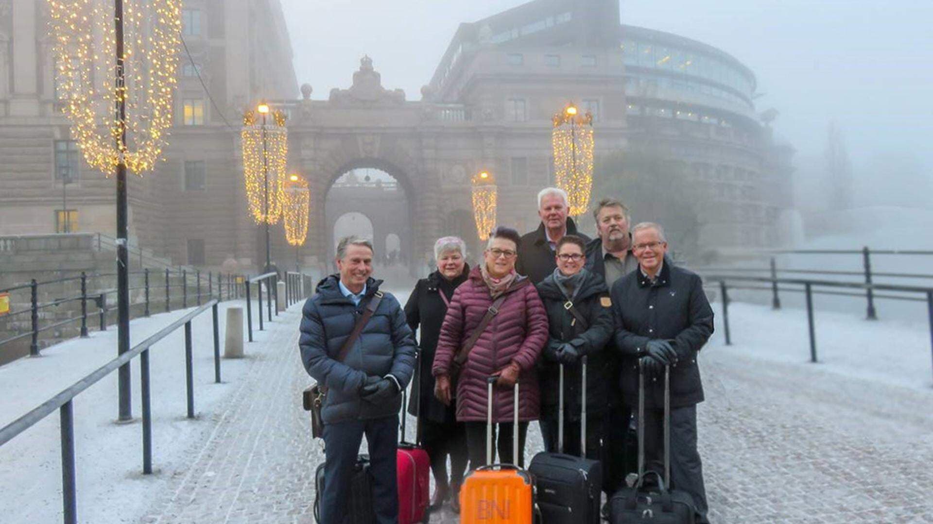 Sju företagare från Västernorrlands på väg till Riksdagshuset