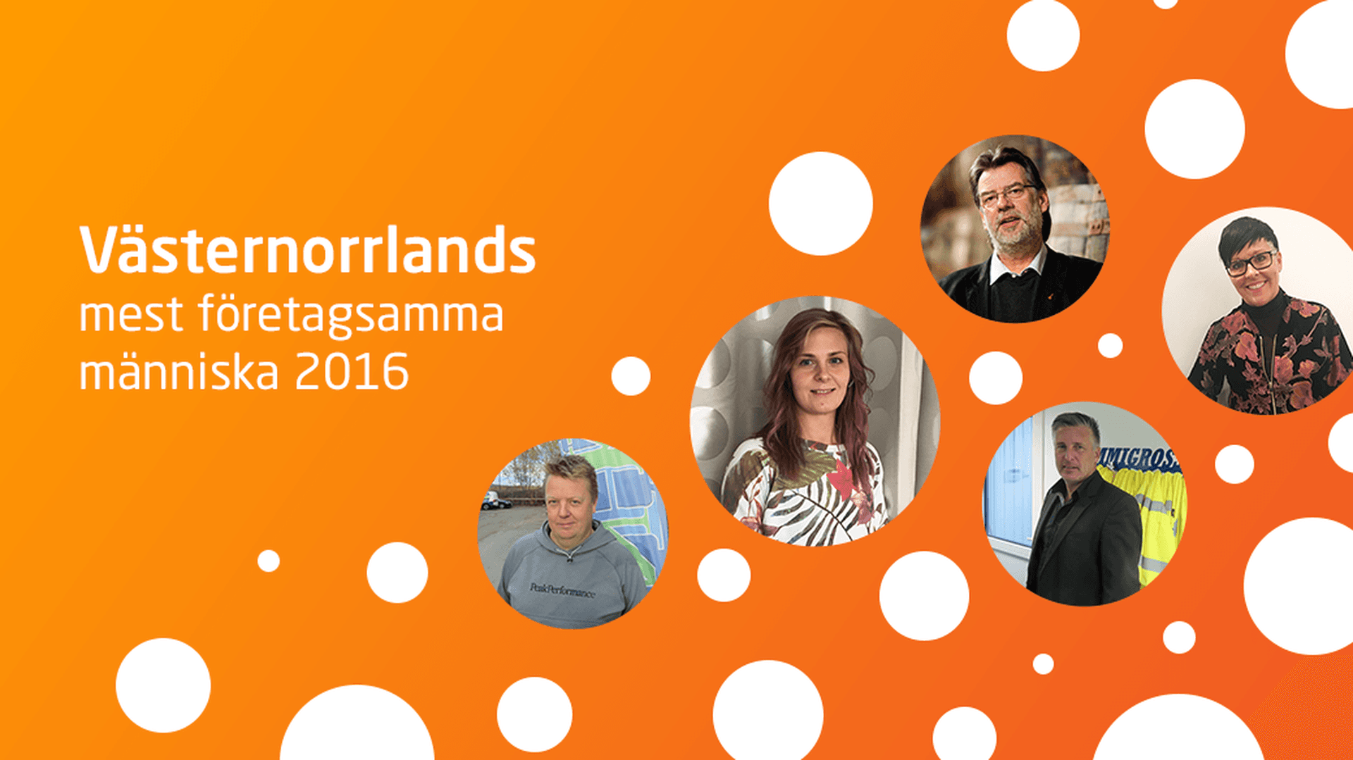 Finalisterna Årets mest företagsamma människa i Västernorrland 2016