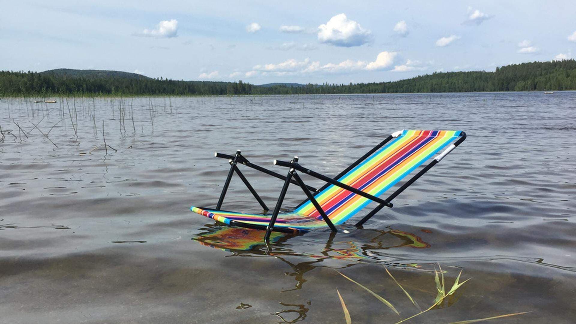 Solstol som står i vatten