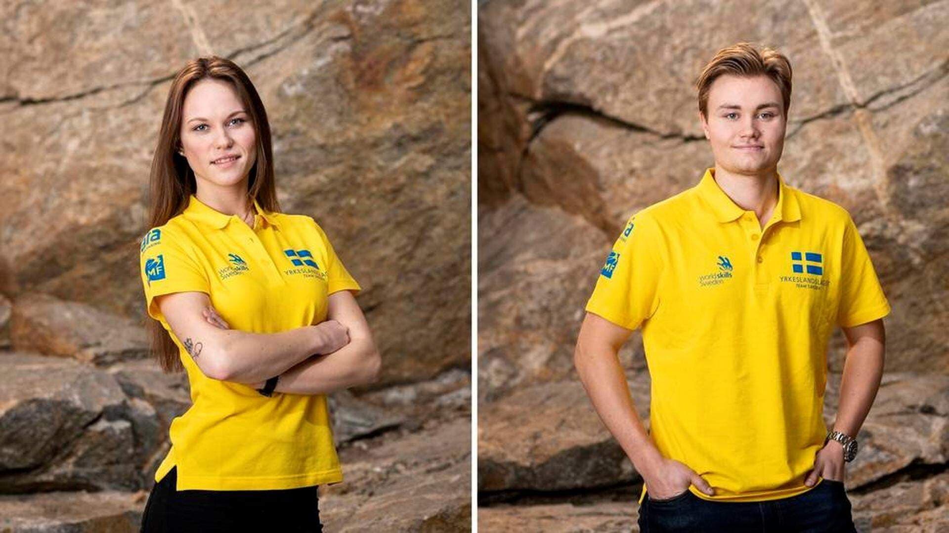 Porträtt på Anna Widholm och Filip Sandgren