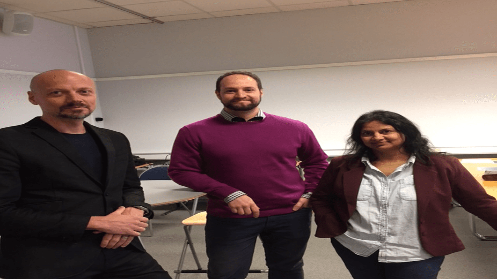 Peter Ledin, rektor på Västerås Ridgymnasium tillsammans med Mathias Peterson och Ulrica Brodin från Framtidens omsorg