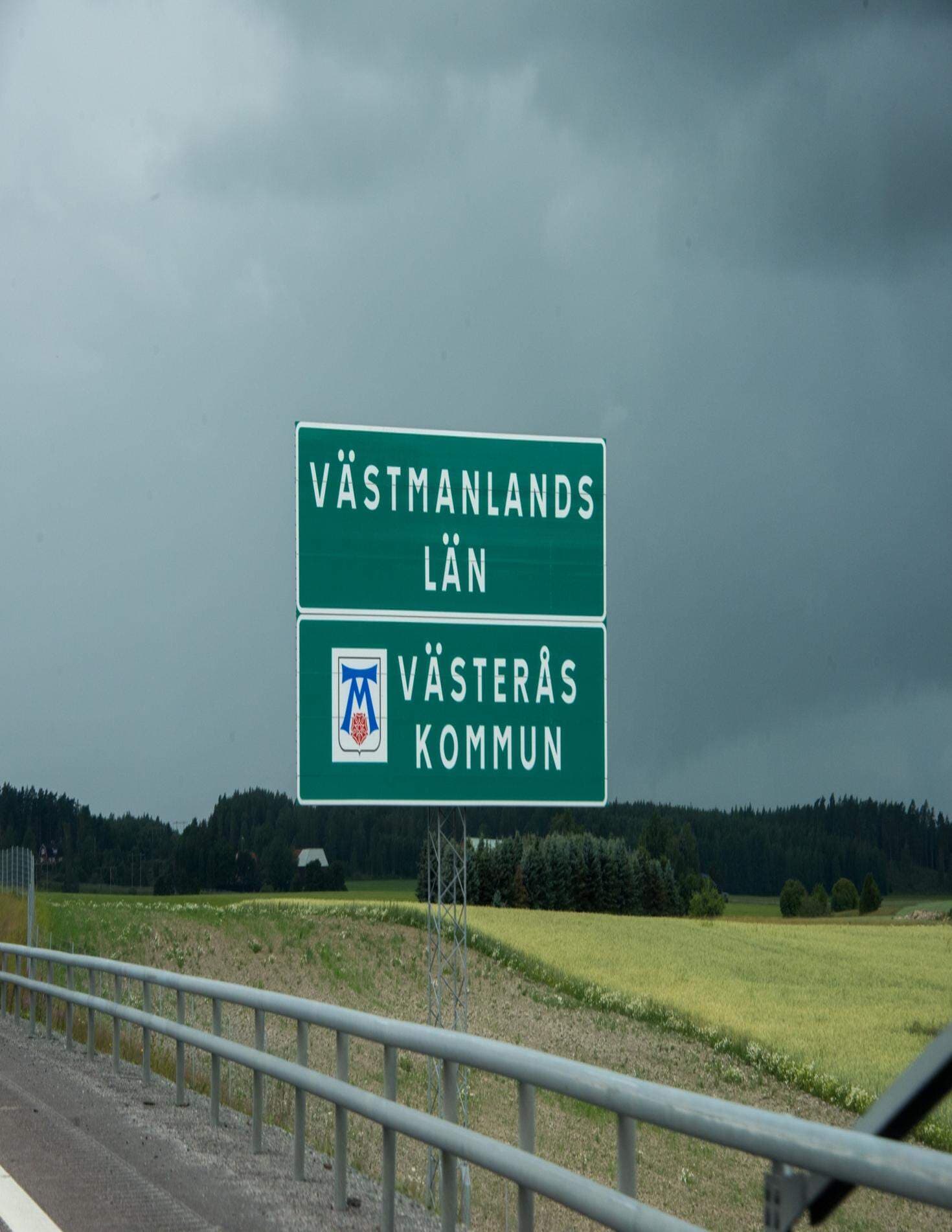 Vägskylt Västmanlands län