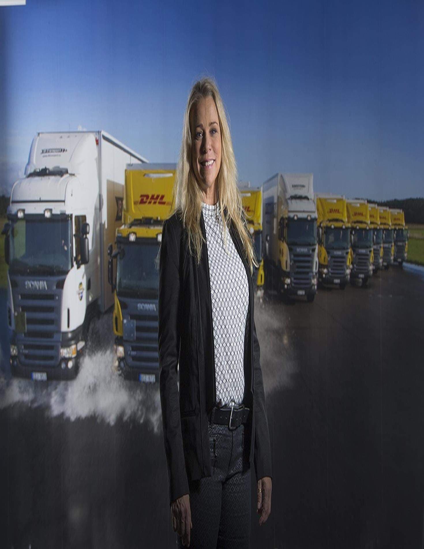 Madelené Hjelm, ägare av IB Transport i Västerås.