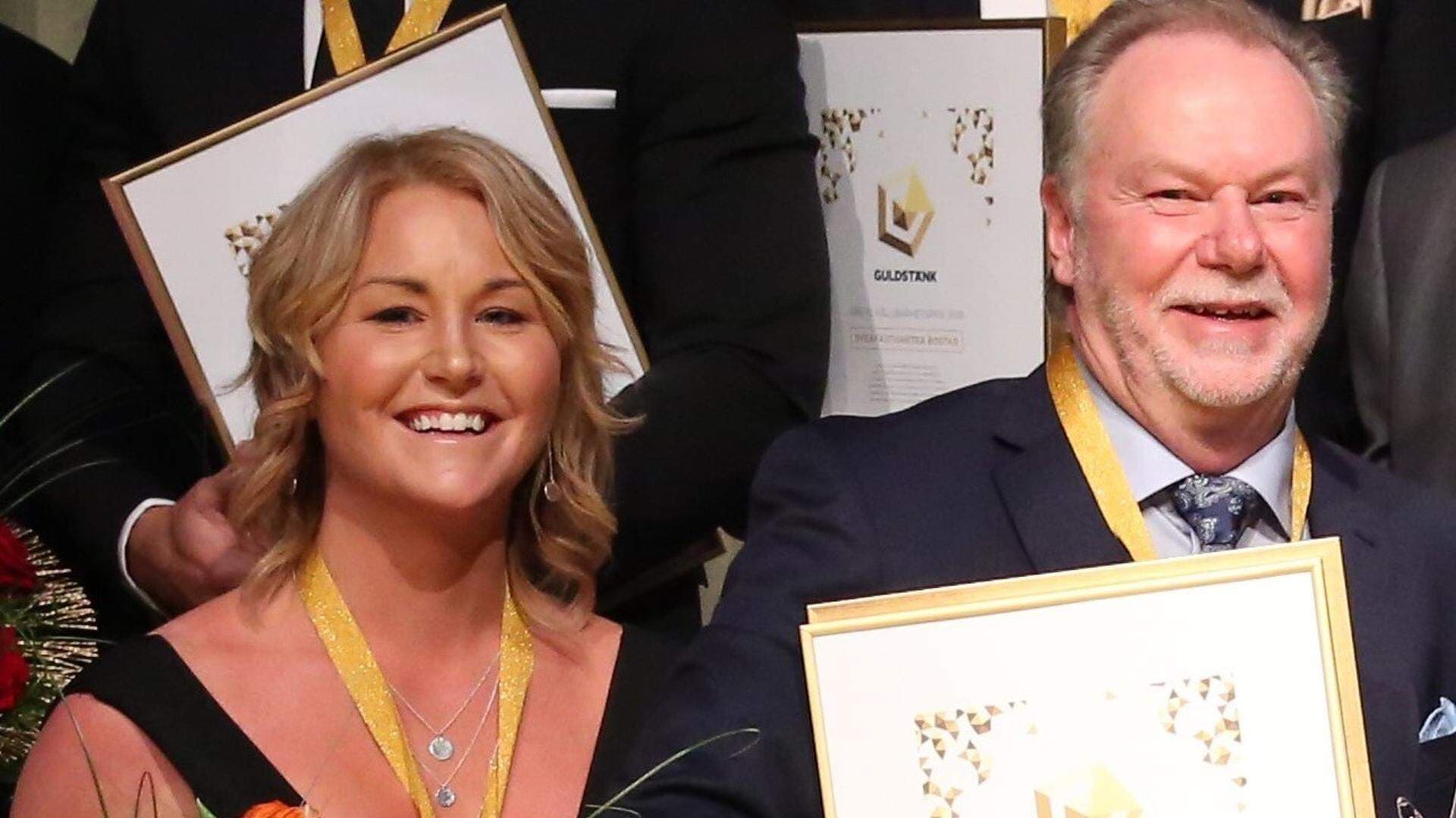 Alan Björk och Malin Wagerman från prisutdelningen på Guldstänk