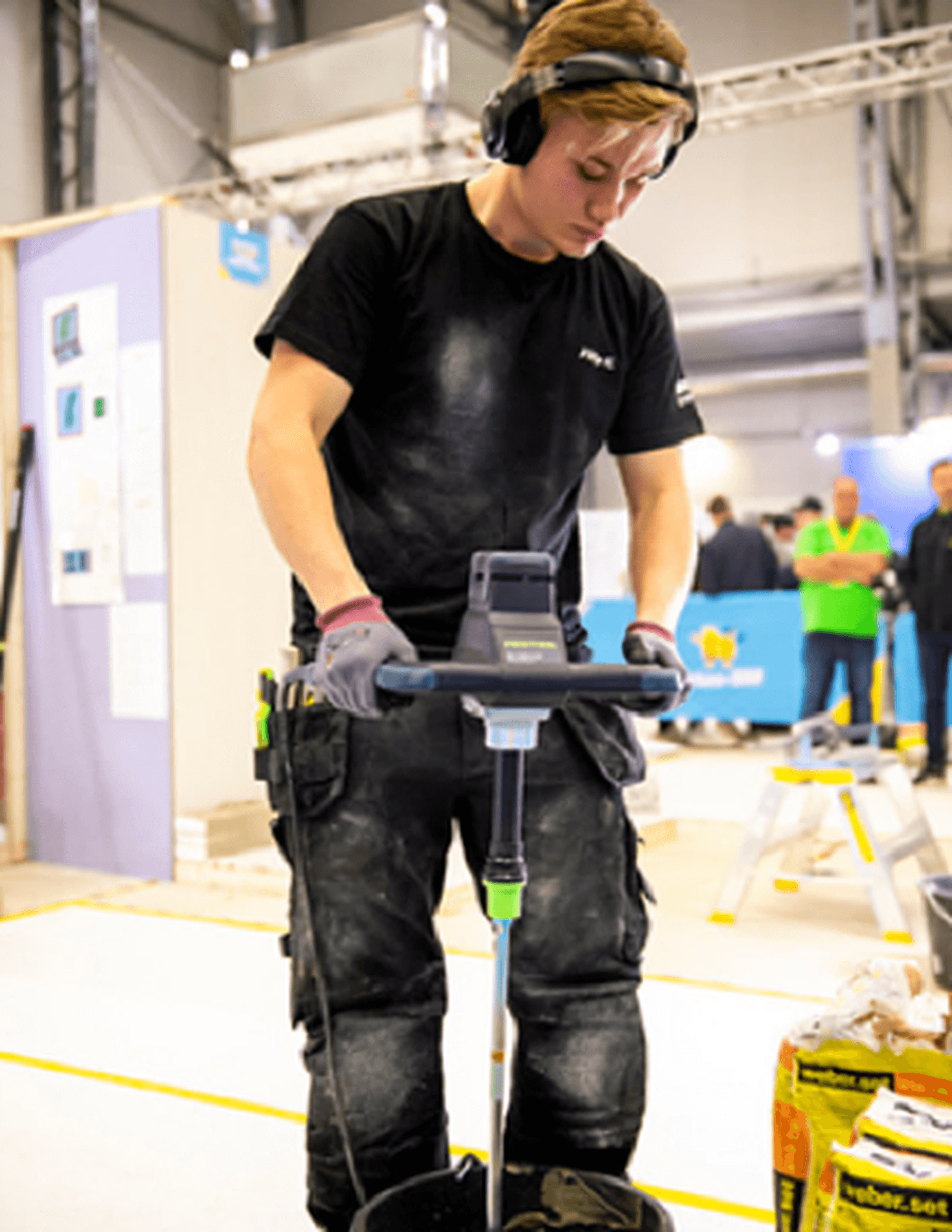 Filip Sandgren under tävlingsmoment i Yrkes SM 2018